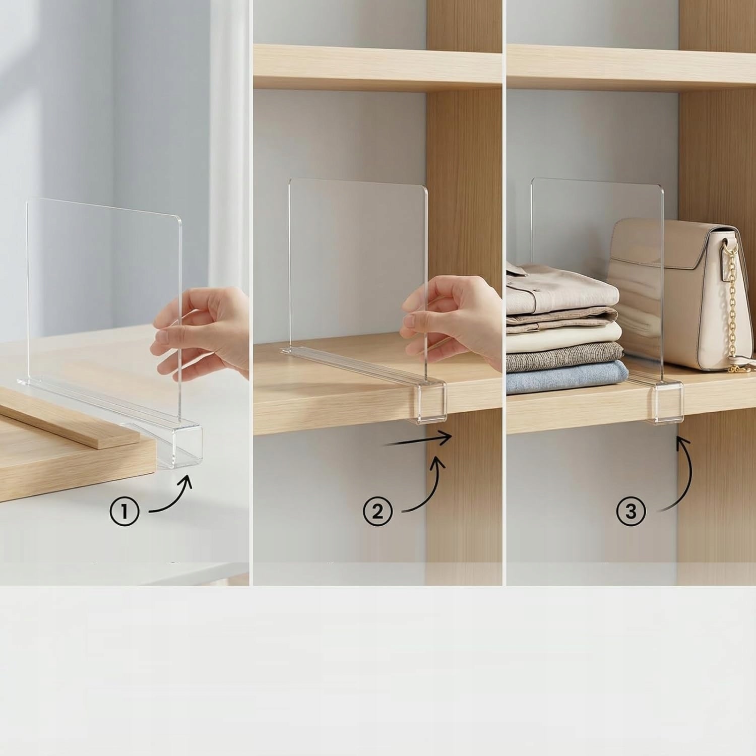 4X ACRYLIC PARTITION WALL ORGANIZER FOR STORAGE RACK CABINET SEPARATOR EAN (GTIN) 5902065470611
