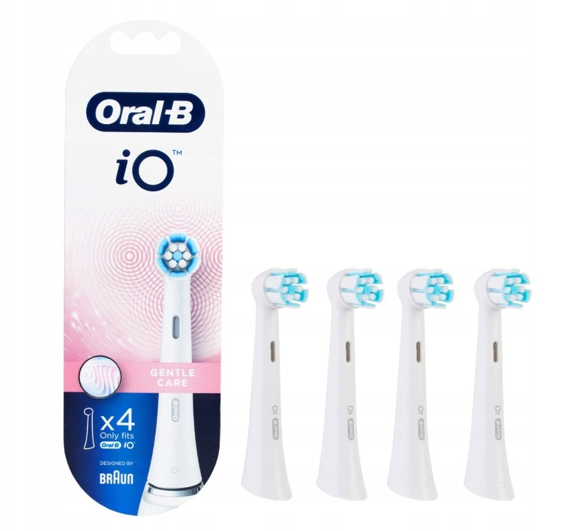 4X BRAUN Oral-B iO Gentle Care White Replacement Tips for Brush
