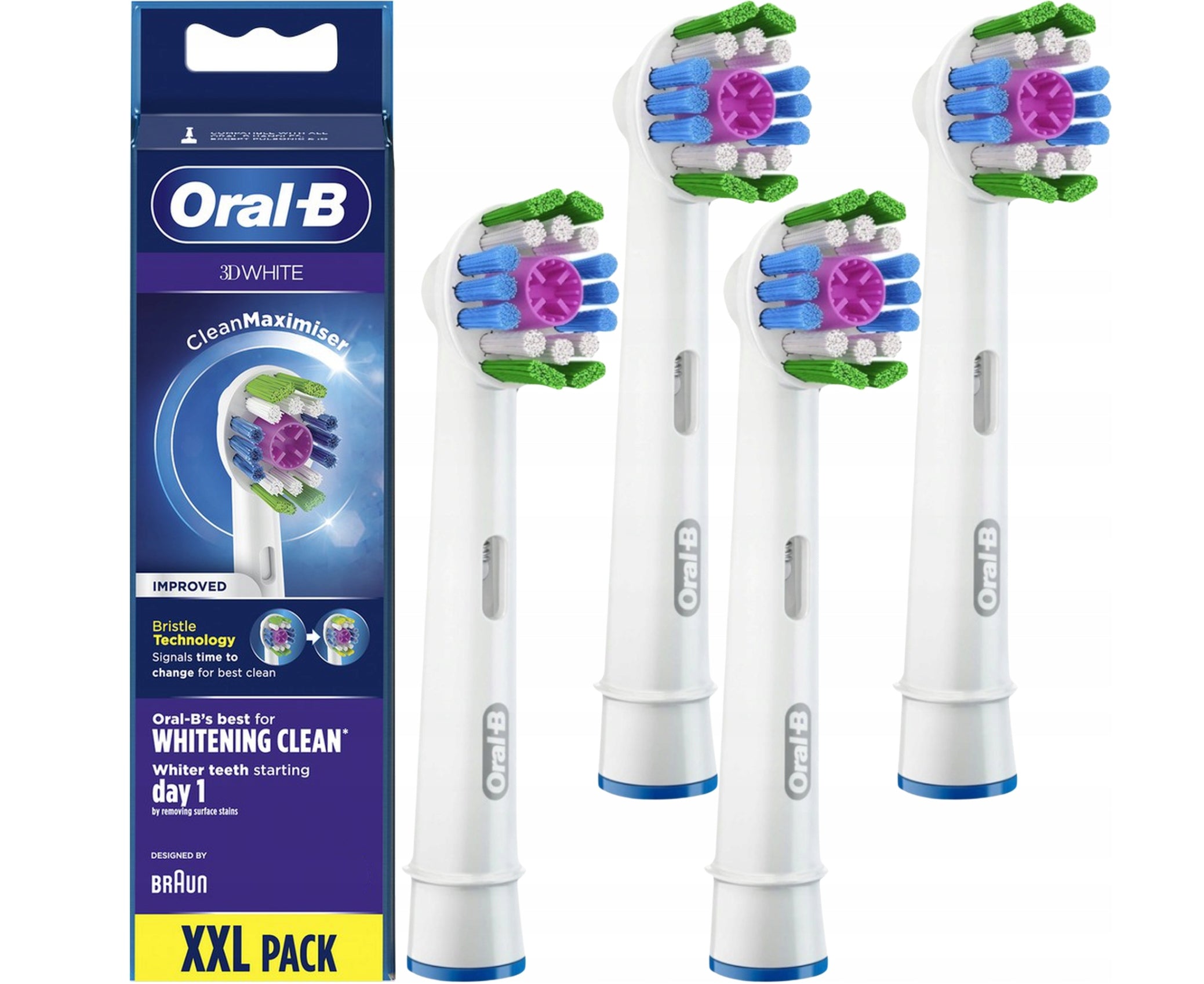 4X ORIGINAL BRAUN TIPS ORAL-B EB18 3D WHITE MAXIMIZER WHITENING