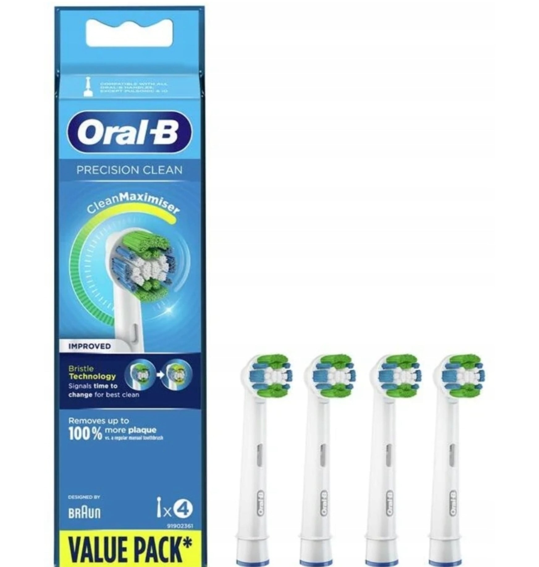 4X ORIGINAL Braun ORAL-B EB20 PRECISION CLEAN TOOTHBRUSH TIP