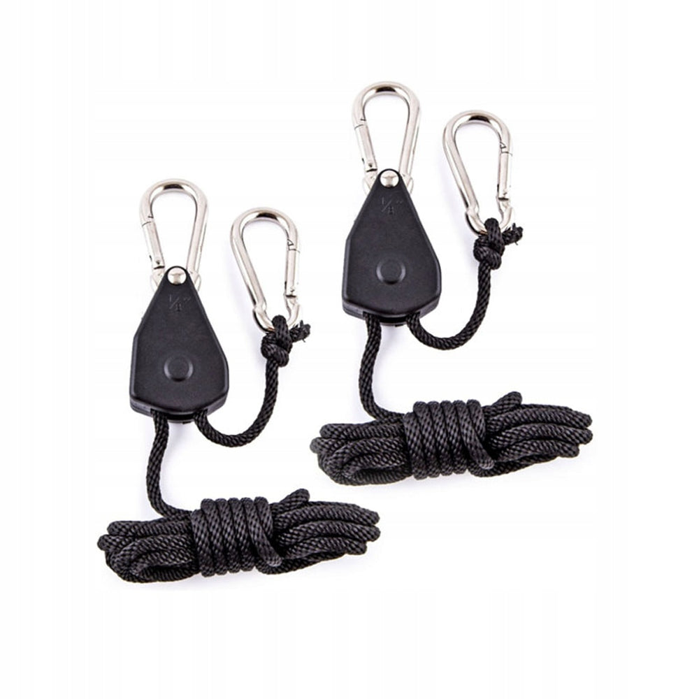 4X ROPE WITH TENSIONING BLOCK TENT RATTLE CAMPING 68KG