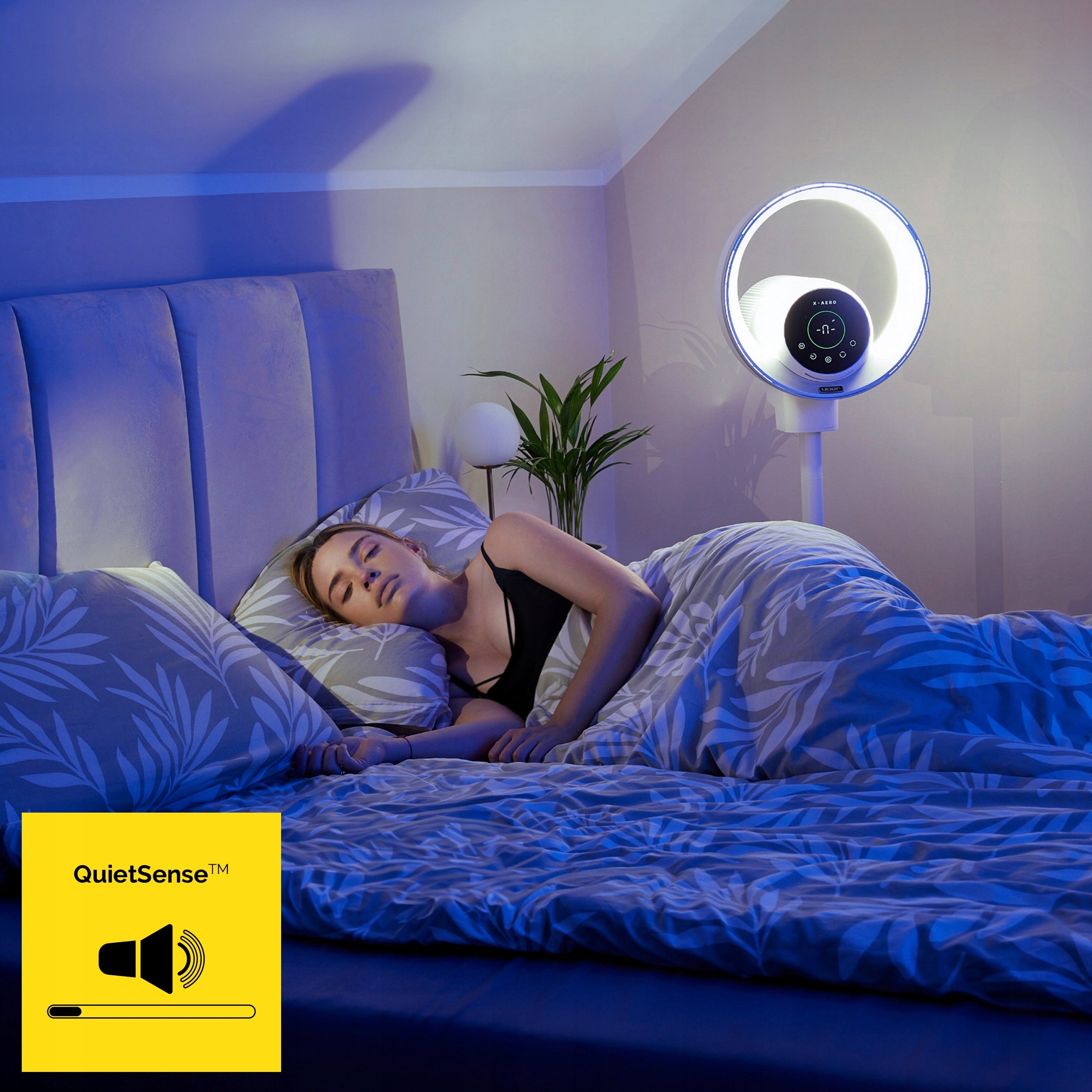 4in1 Bladeless Fan Floor Standing Windmill Yoer +WiFi +IONIZATION Dominant color white