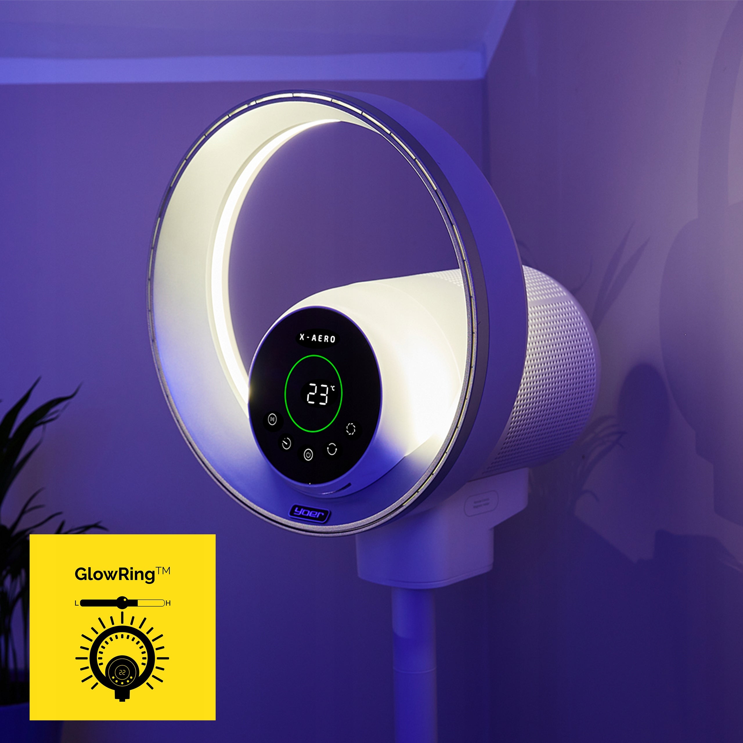4in1 Bladeless Fan Floor Standing Windmill Yoer +WiFi +IONIZATION Functions Ionization air purification oscillation automatic oscillation tilt angle adjustment timer other