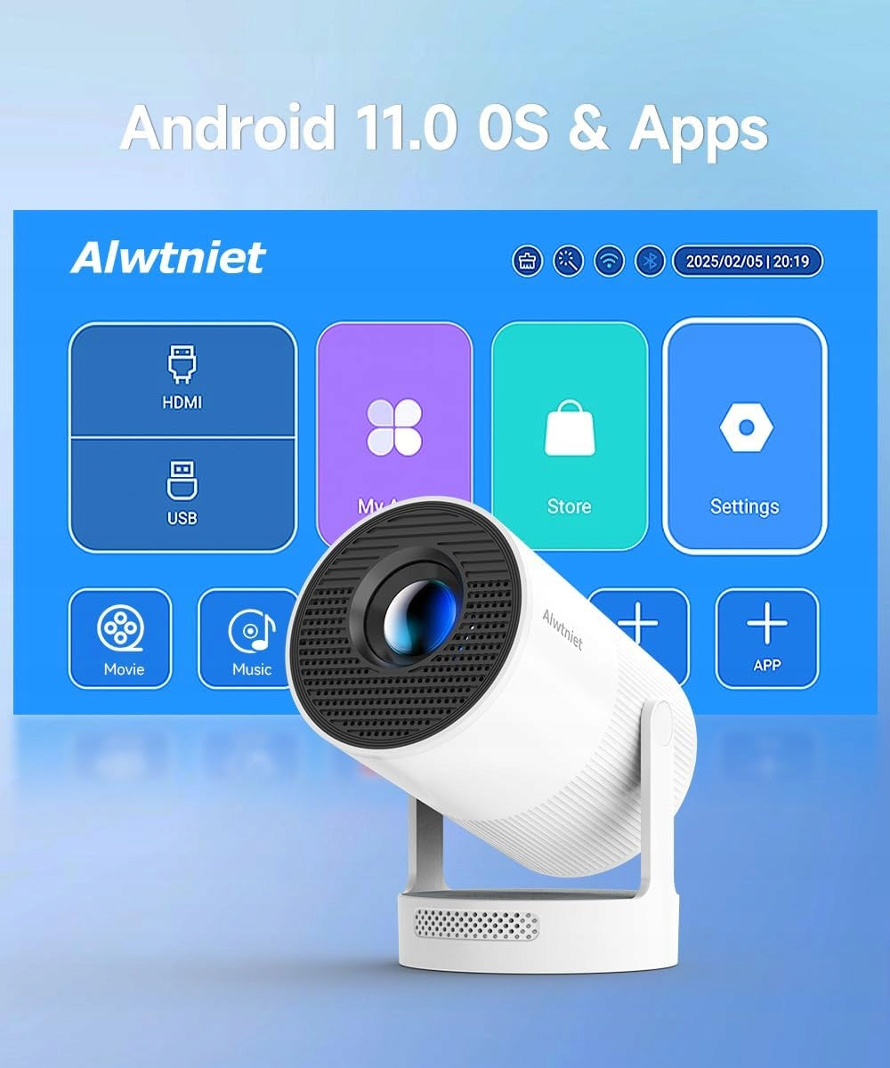 4k HY300 ULTRA HD WIFI6 Bluetooth Android Projector Up to 110 Cali VERSION 2025 Manufacturer code CRHY202501