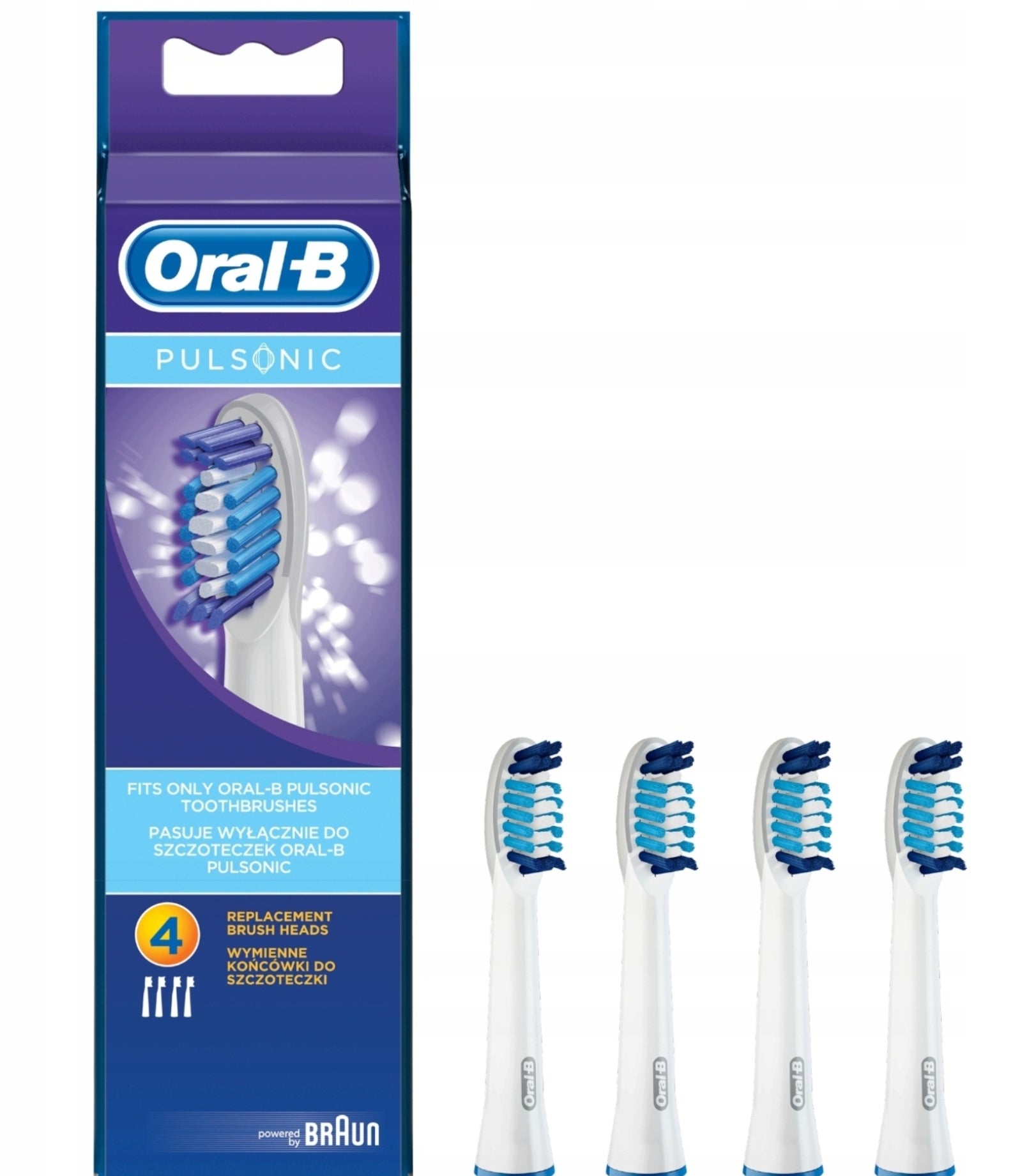 4pcs Toothbrush Tip BRAUN Oral-B Pulsonic Original Sonic SR32-4