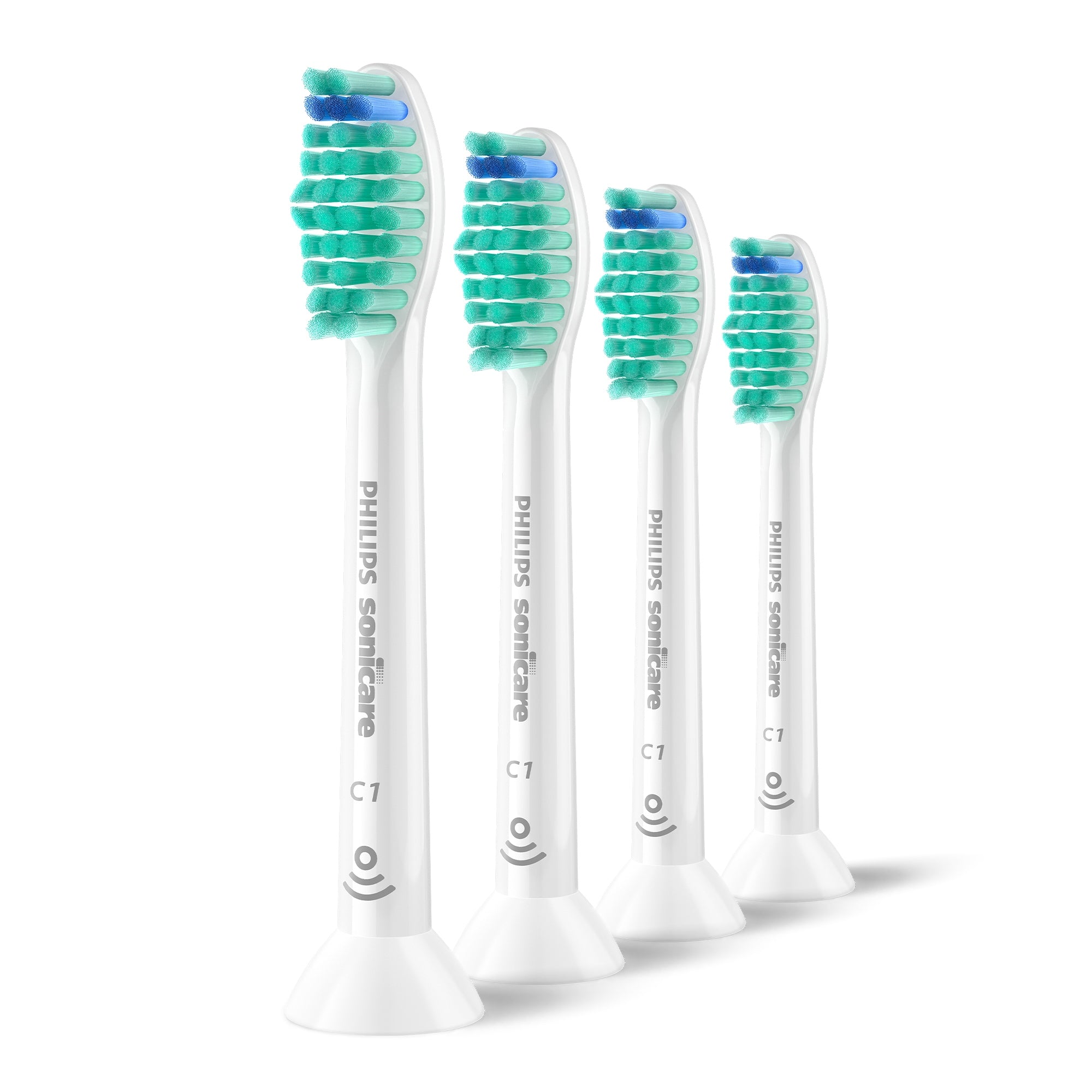 4pcs Toothbrush tips white Philips Sonicare C1 hx6014 ProResults Manufacturer code HX6014/87
