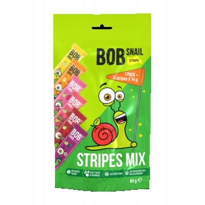 4x 84g BOB snail stripes mix healthy snack