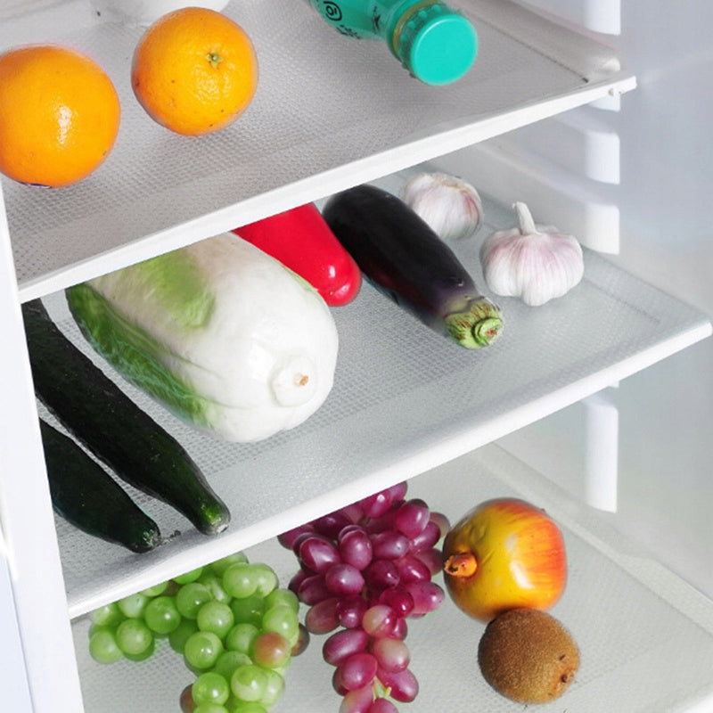 4x ANTIBACTERIAL FRIDGE MAT SHELF BACKING Kind mat