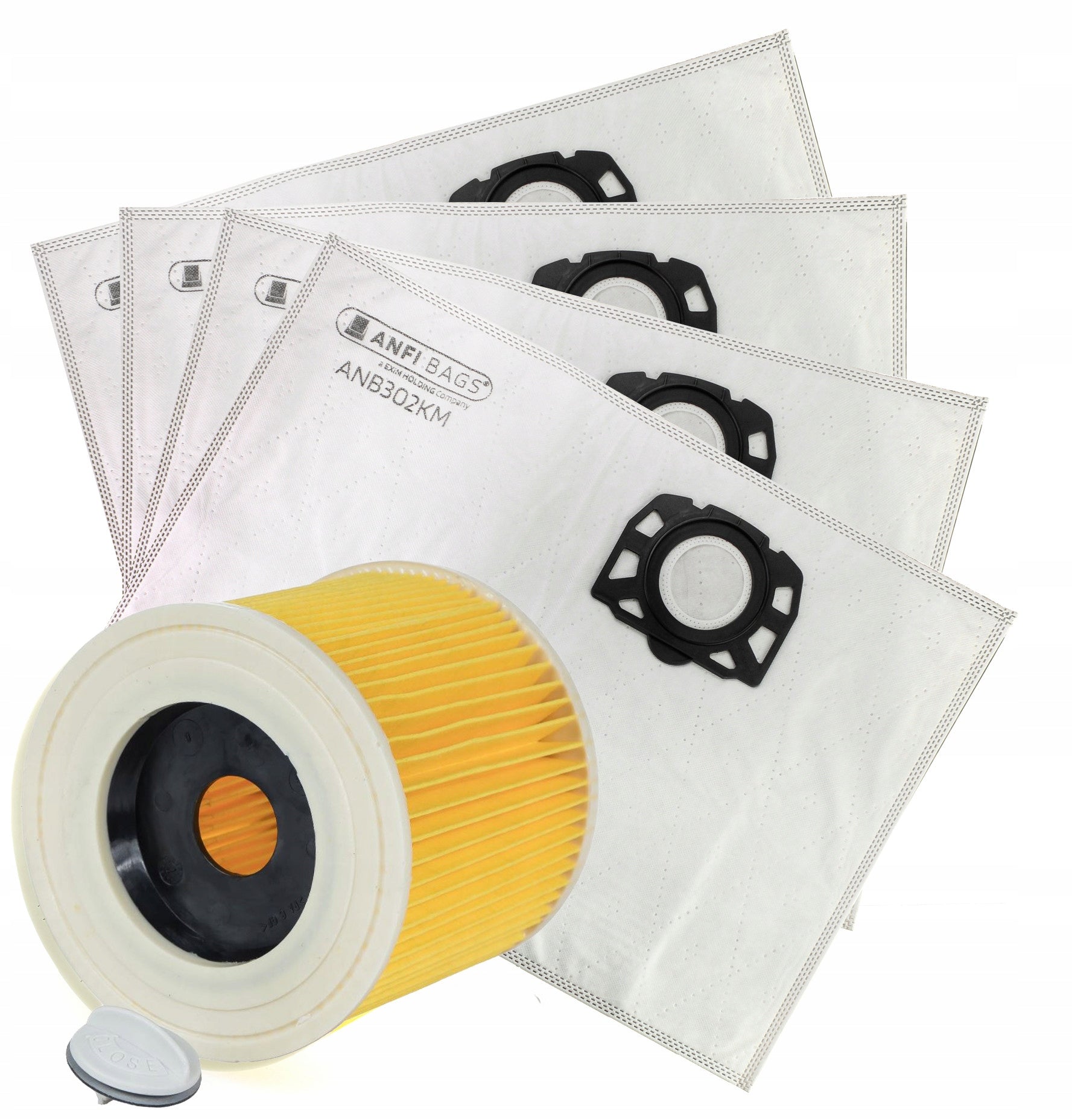 4x BAGS FILTER FOR VACUUM CLEANER KARCHER WD3 WD2 PLUS SE 4001 KWD