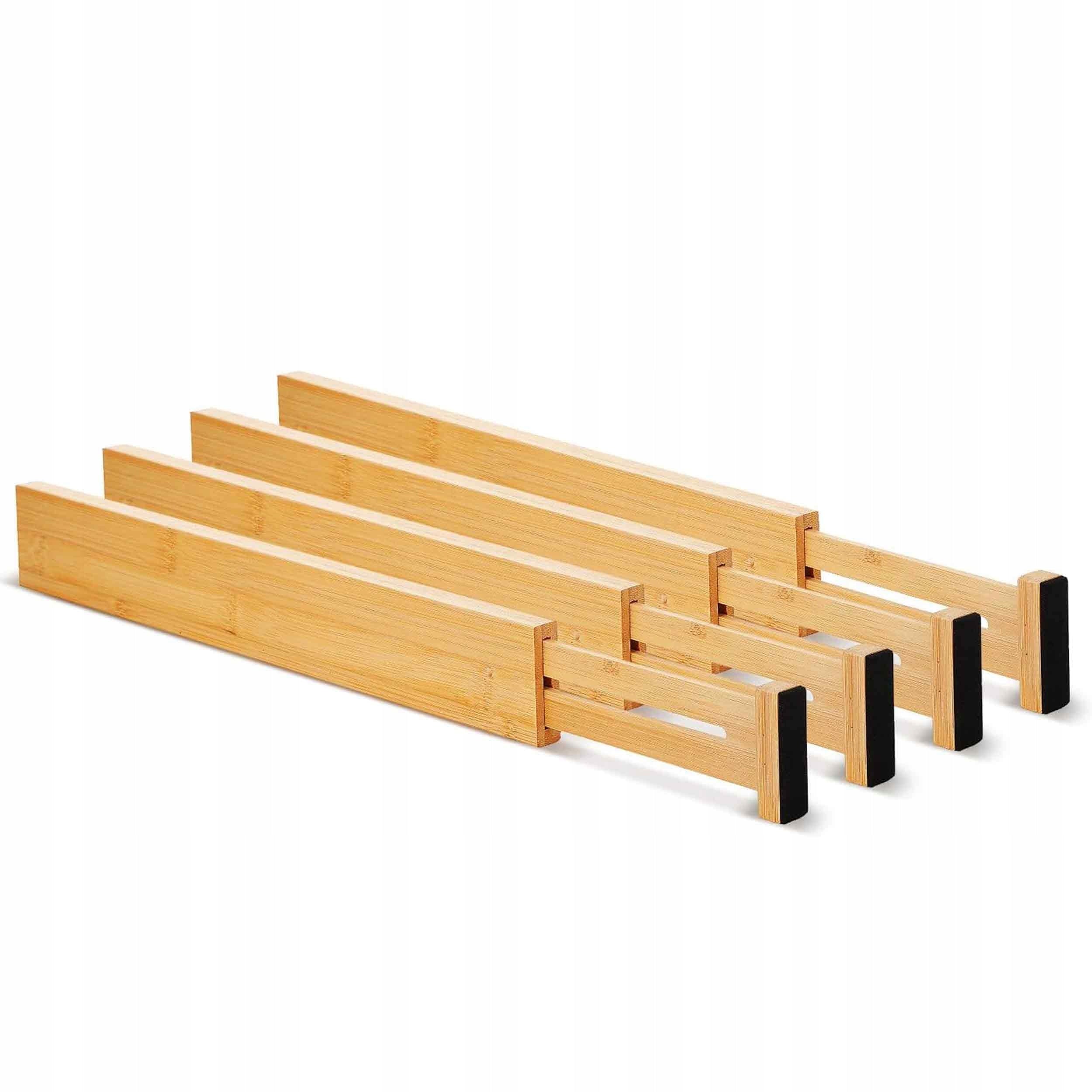 4x DRAWER COMPARTMENT CARTRIDGES BAMBOO ORGANIZERS NATURAL BAMBOO 56cm Manufacturer code ORGANIZER DO SZUFLADY BAMBUSOWY PRZEGRÓDKA