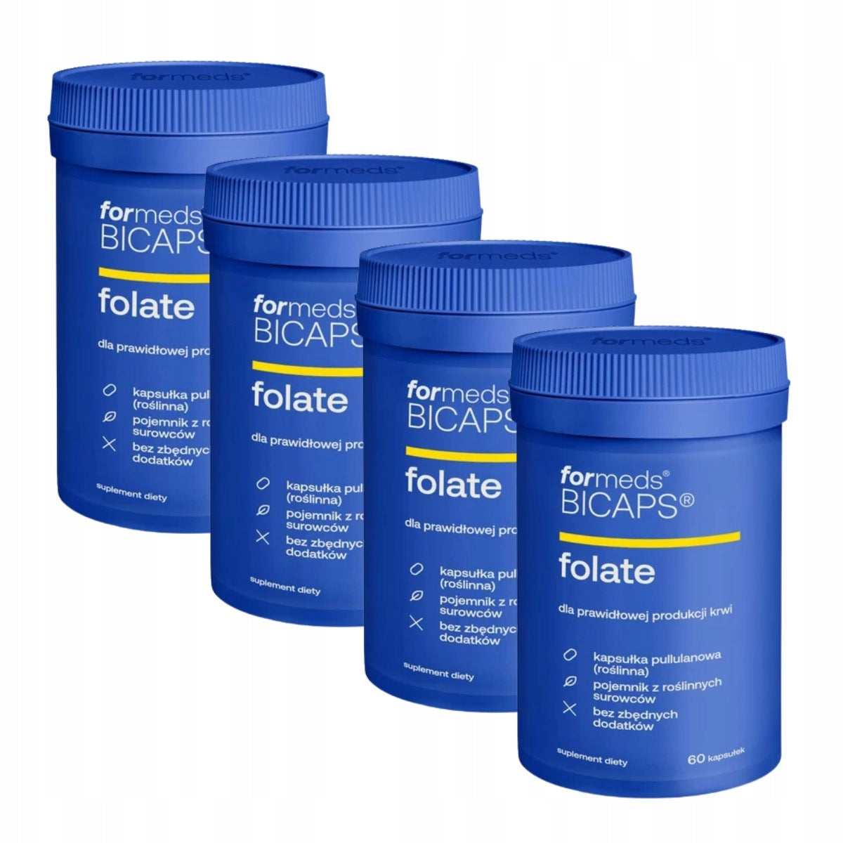 4x Formeds BICAPS folate Active folate 500 µg|60 capsules|Blood system