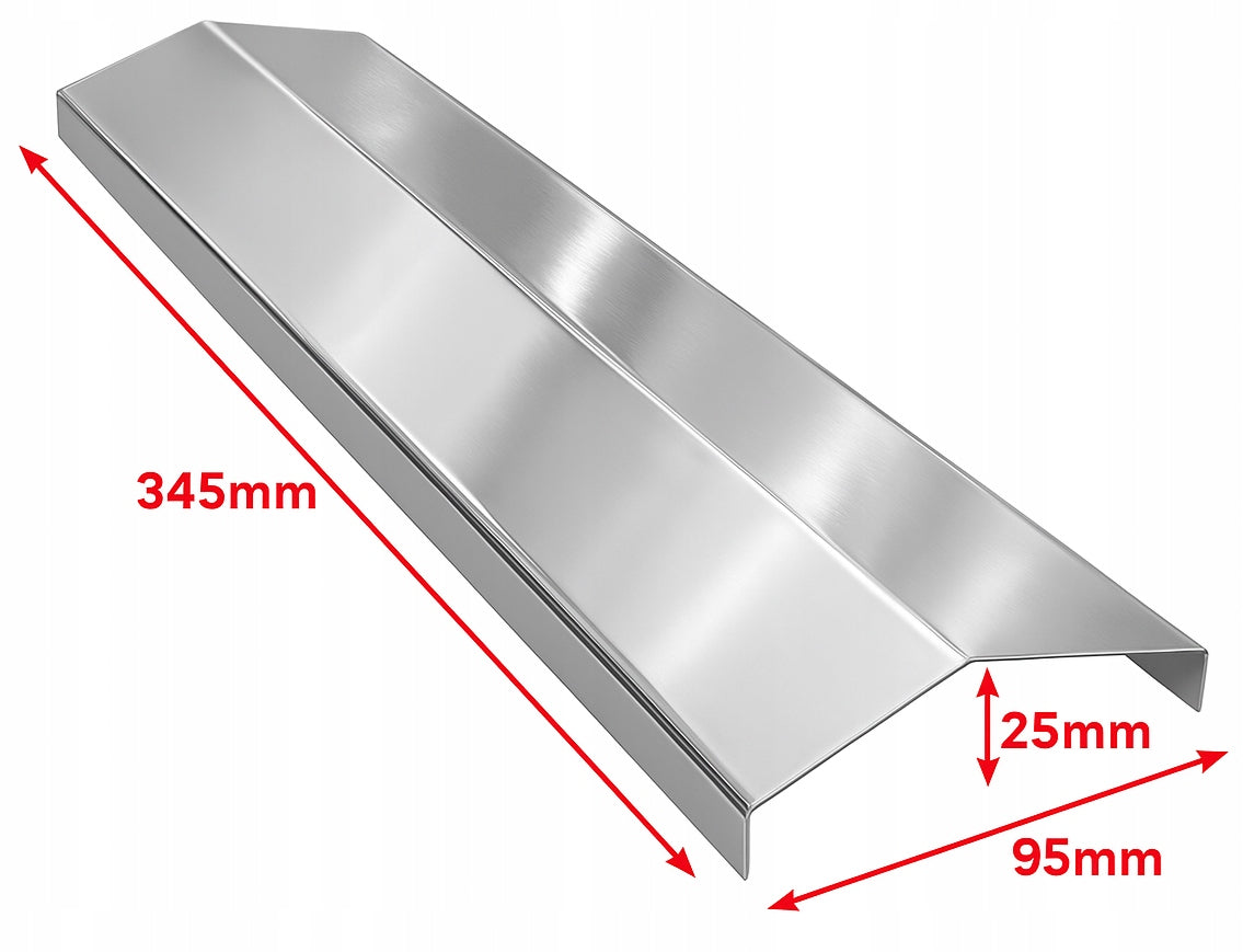 4x Gas grill torch cover 345/95 stainless aromatizer Manufacturer code 4x Osłona grilla palnika KOMPLET 345/95 kwas