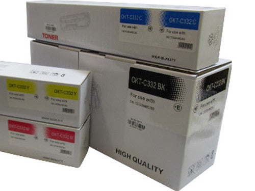 4x High Performance Toner Cartridge for OKI C332, OKI C332dn, C332dnw, MC363dn, Set