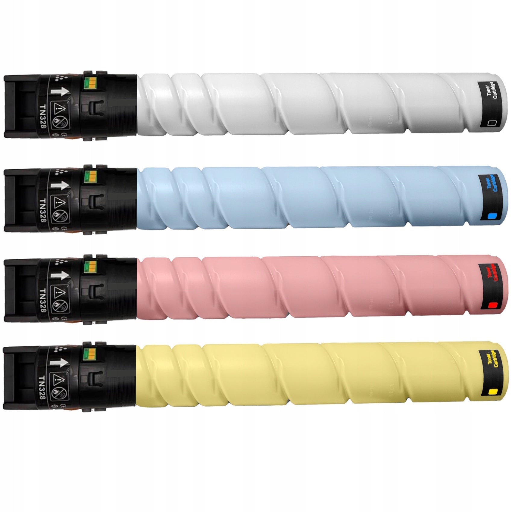 4x KONICA MINOLTA BIZHUB TN328 C250i C360i C300i PRINTER TONER + chips