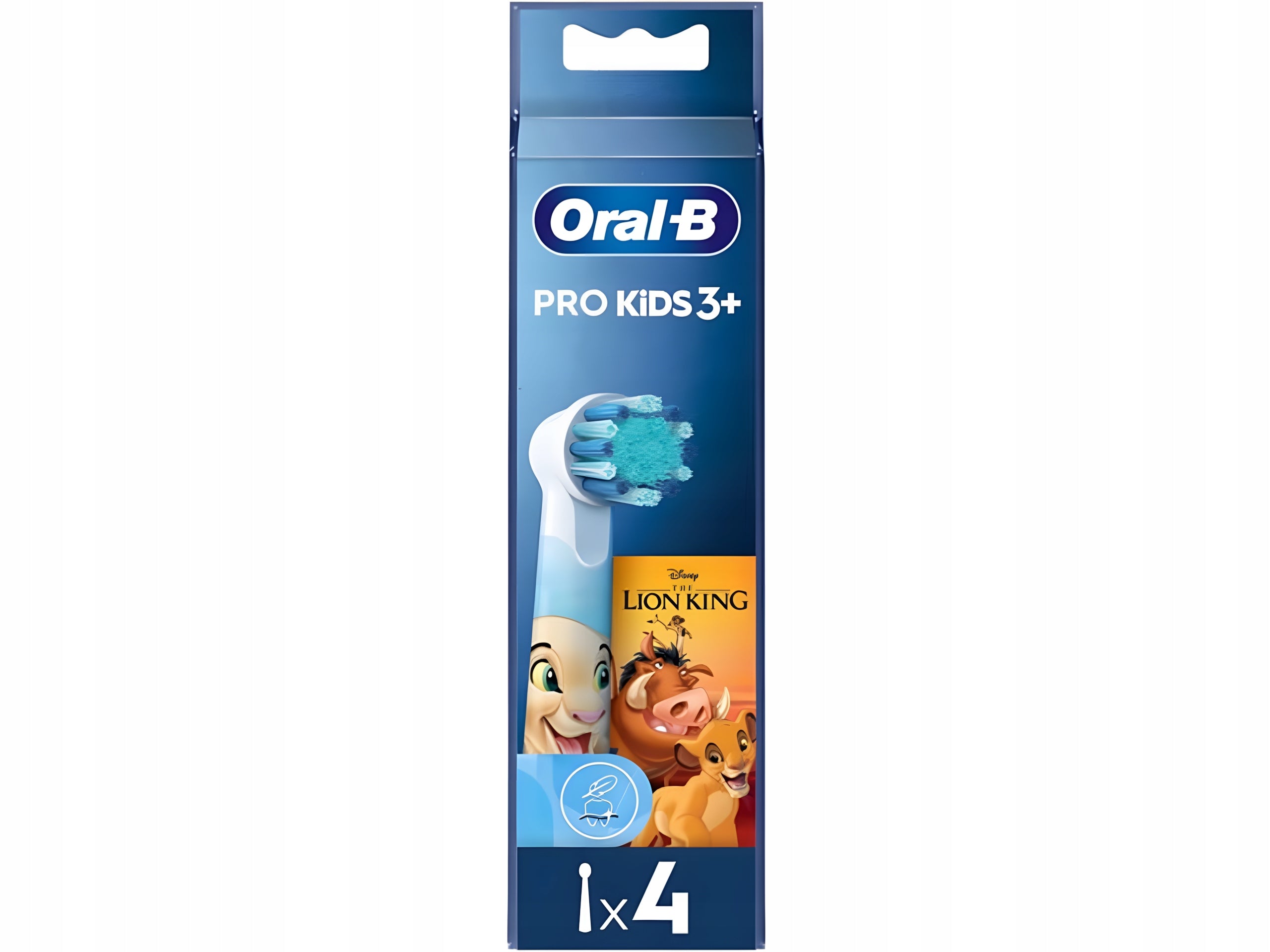 4x Original Braun Oral-B Tip for Electric Toothbrush - Lion King Manufacturer code ORAL-B
