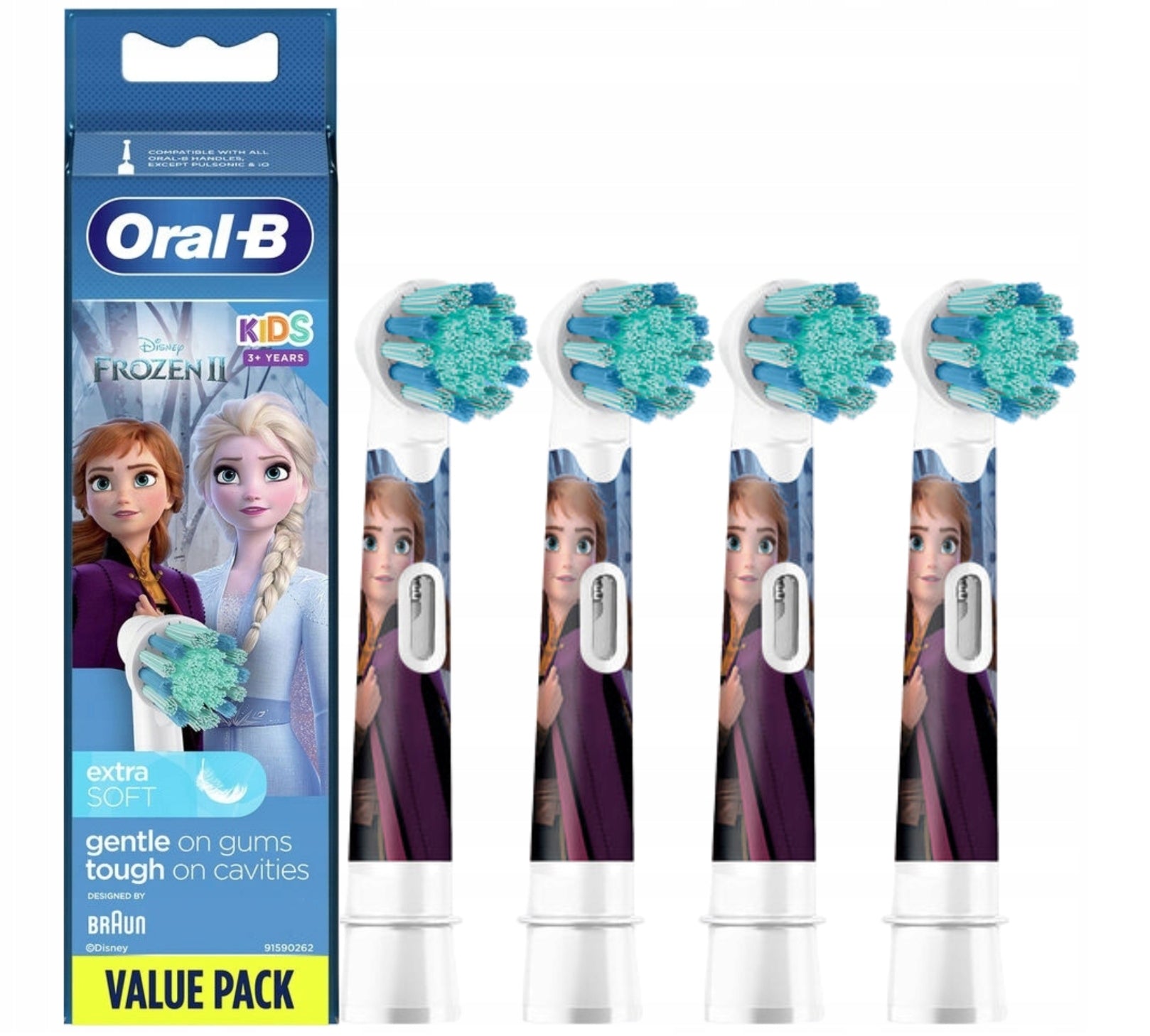 4x Original Oral-B EB10S Iceland Toothbrush Tips for Kids
