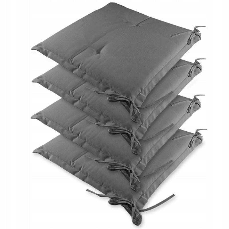 4x PILLOW MATTRESS FOR GARDEN CHAIRS GREY
