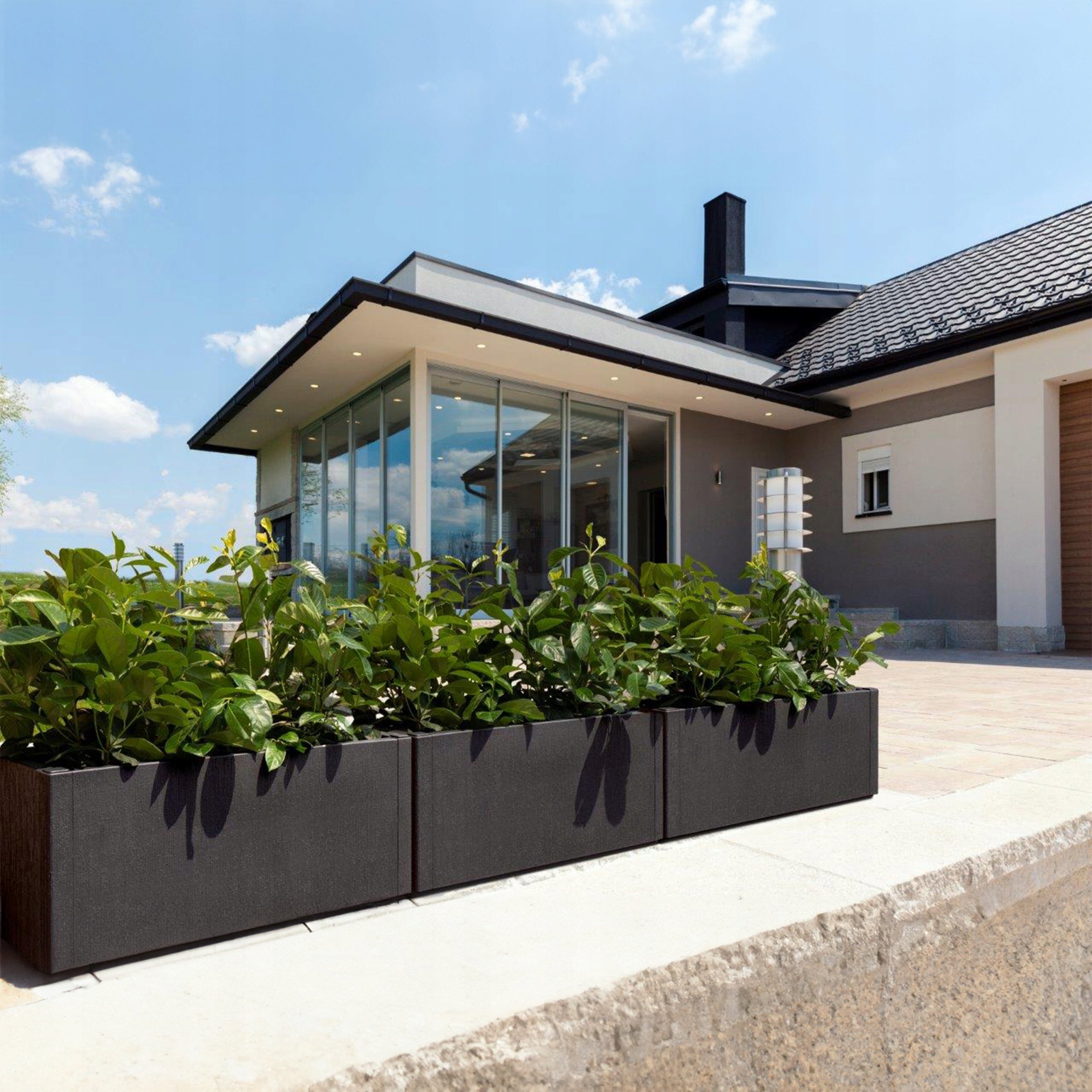 4x PLANTER FLOWER POT BALCONY BOX GARDEN TERRACE 80cm ANTHRACITE Manufacturer code 997287