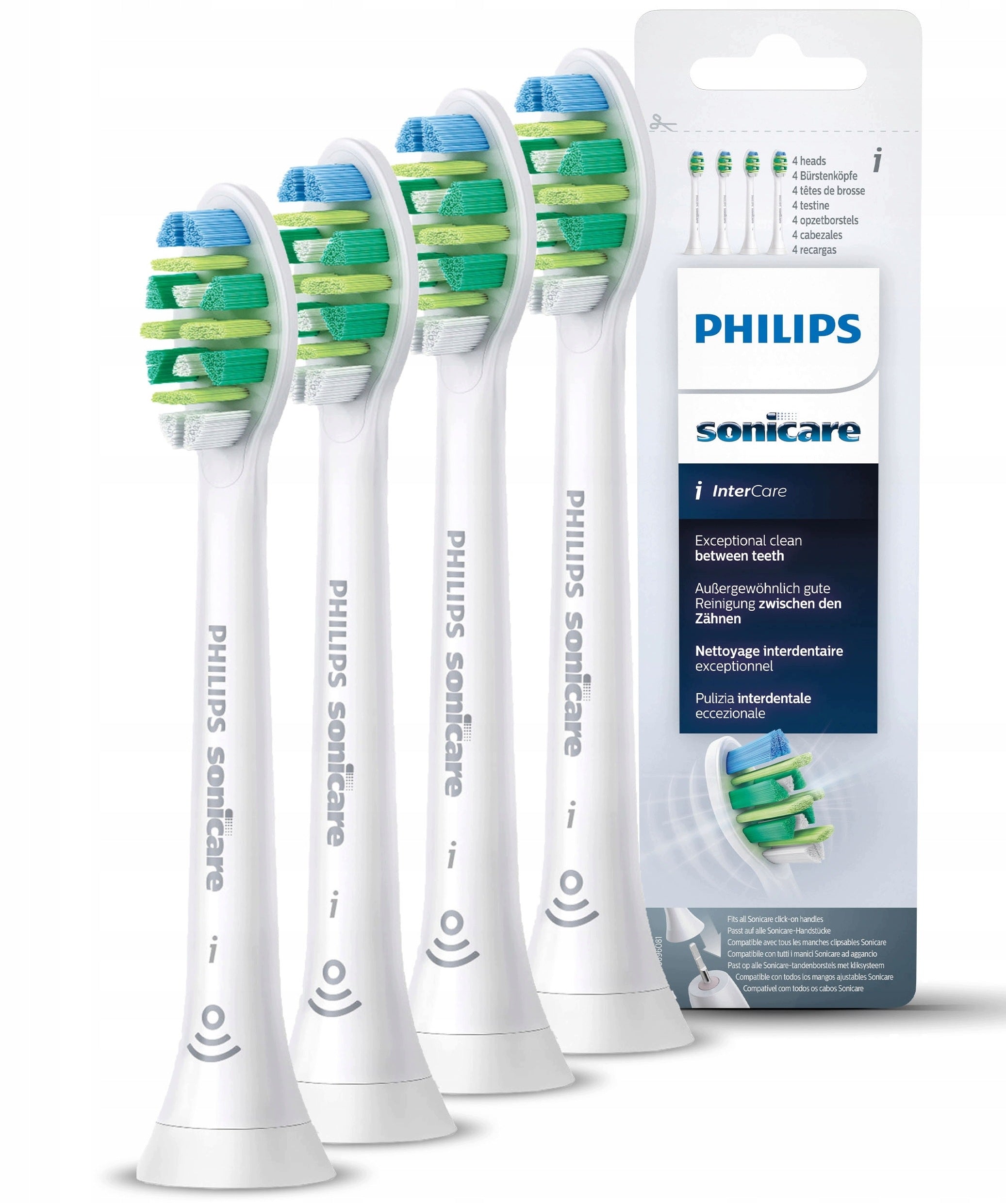 4x Philips Sonicare InterCare Standard HX9004 Replacement Tips for Brushes