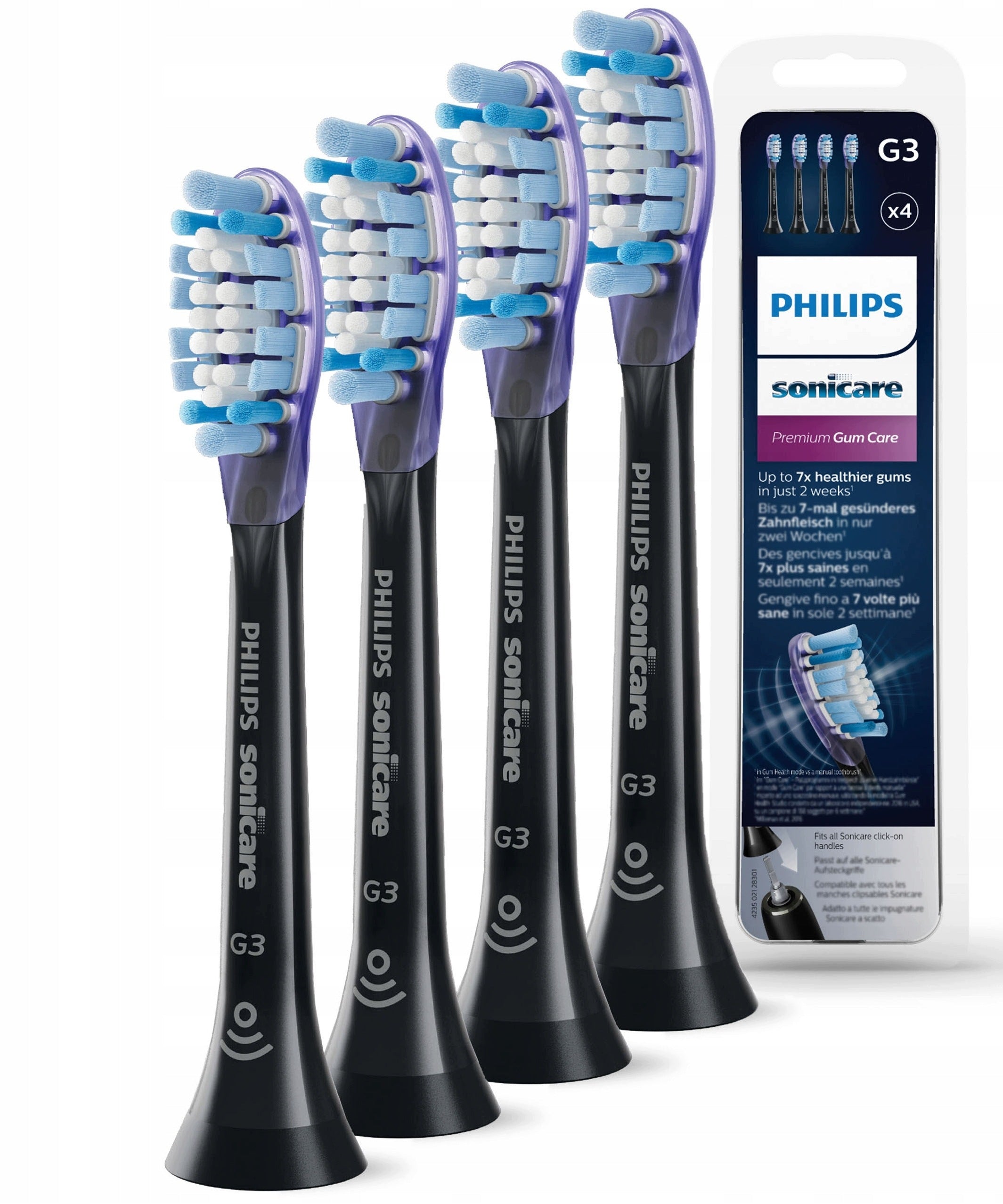 4x Philips sonicare G3 Premium Gum Care HX9054 replacement standard head