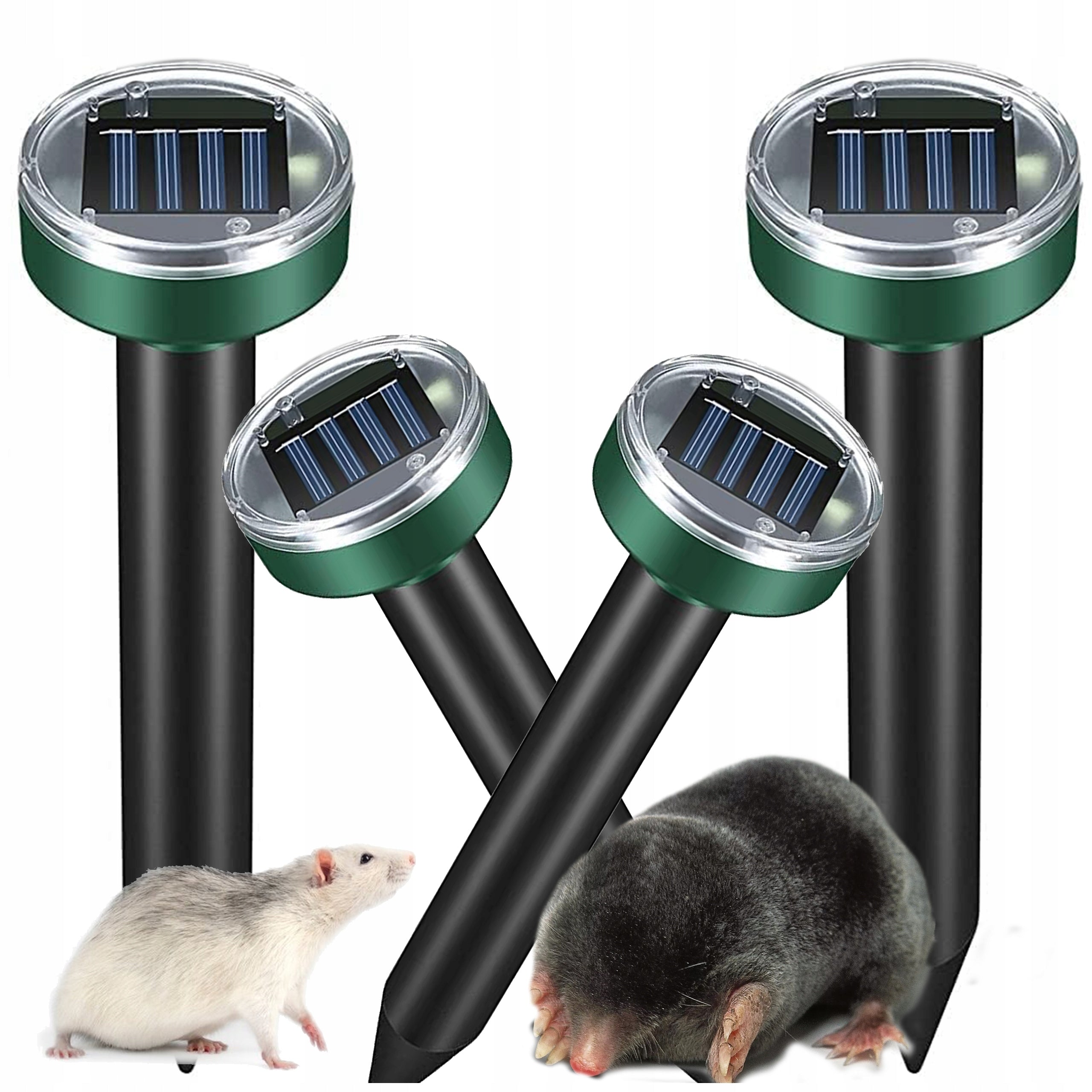 4x Solar Mole Deterrent Mole Announcement Rodents Mole Mice Manufacturer code GA0072