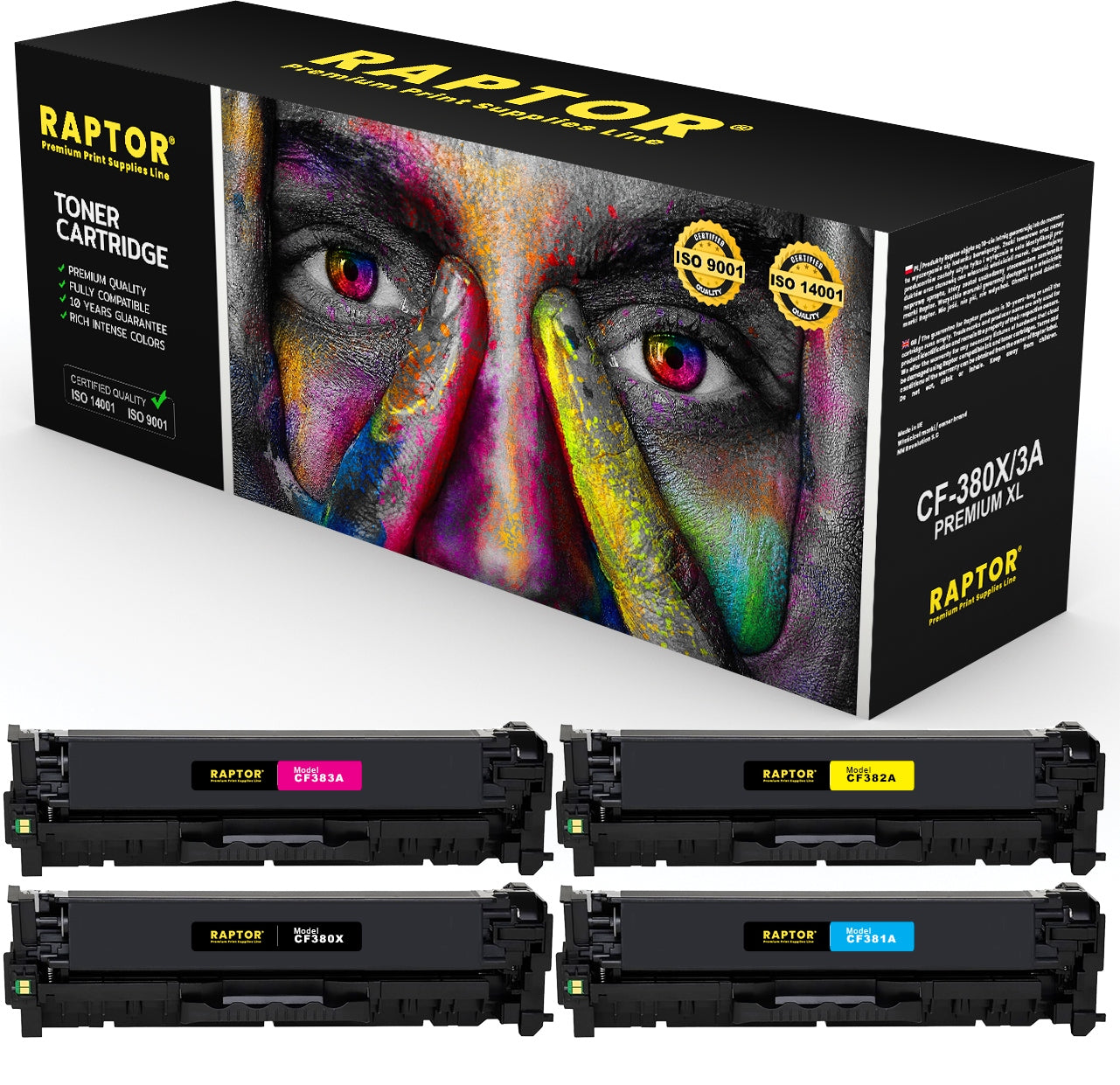 4x TONER FOR HP Color LaserJet M476nw CF380X 312A