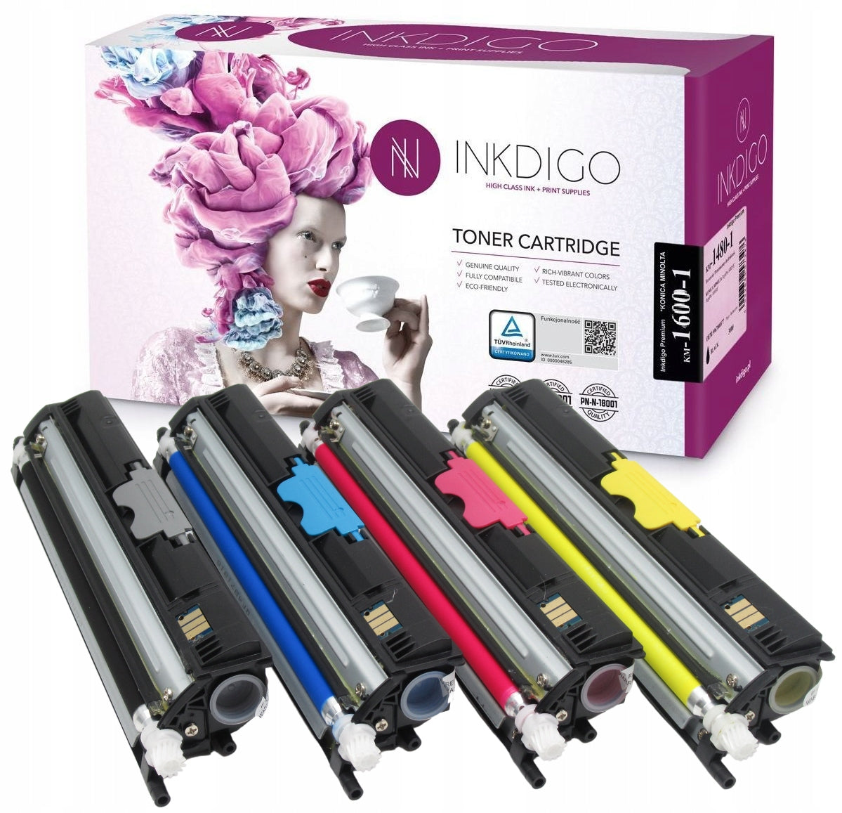 4x TONER FOR MINOLTA 1600 1600W 1650W 1690 1680