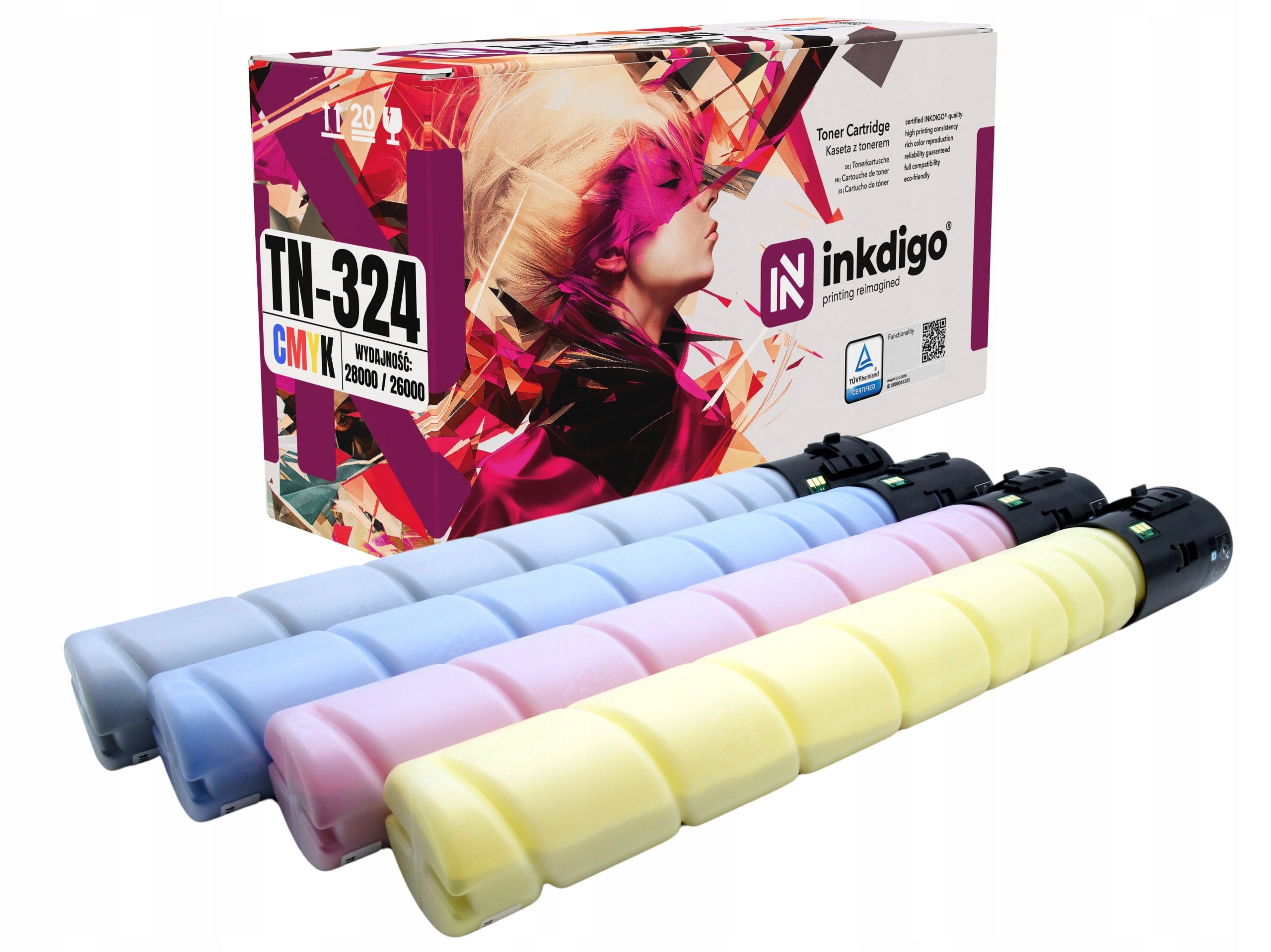 4x TONER TN324 CMYK KONICA MINOLTA BIZHUB C258 C308 C368