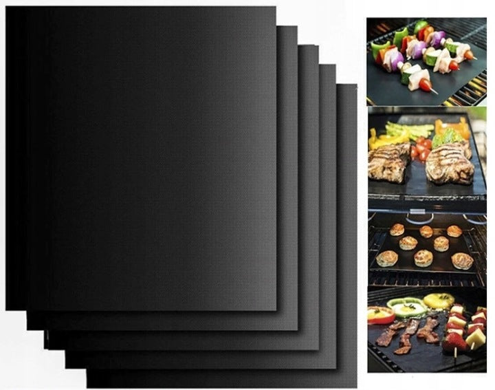4x Teflon Grilling Mat Reusable Grill 33 x 40 cm