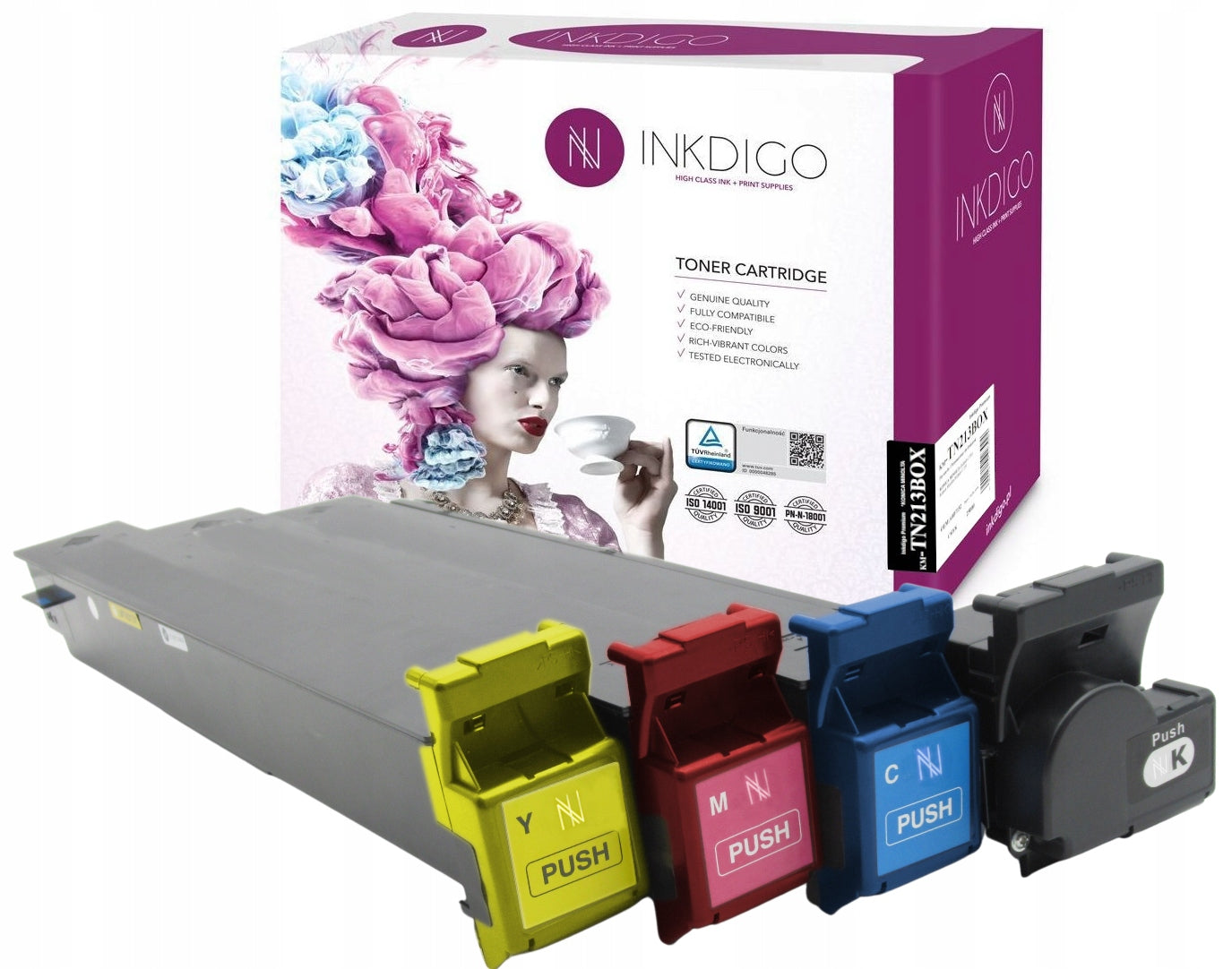 4x Toner cartridge TN-213 for MINOLTA BIZHUB C203