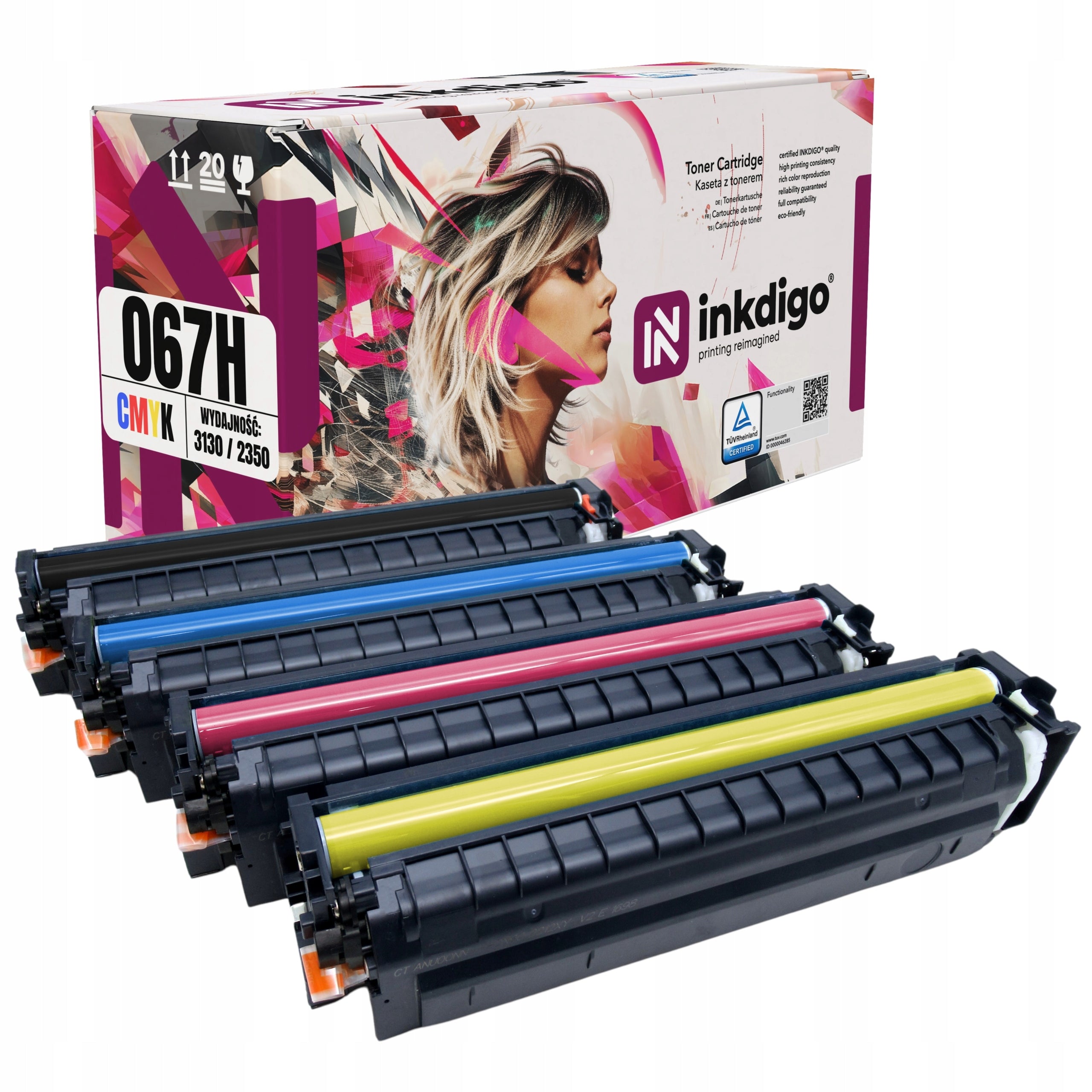 4x Toner cartridge for Canon MF657Cdw MF655Cw MF655Cdw MF651Cw replacement CRG-067H