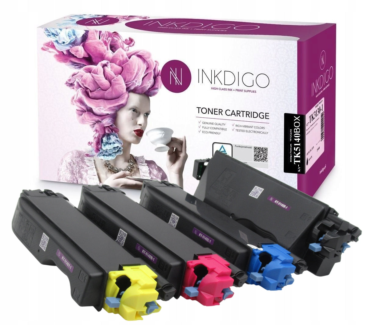 4x Toner cartridge for KYOCERA TK5140 ECOSYS P6130cdn SET