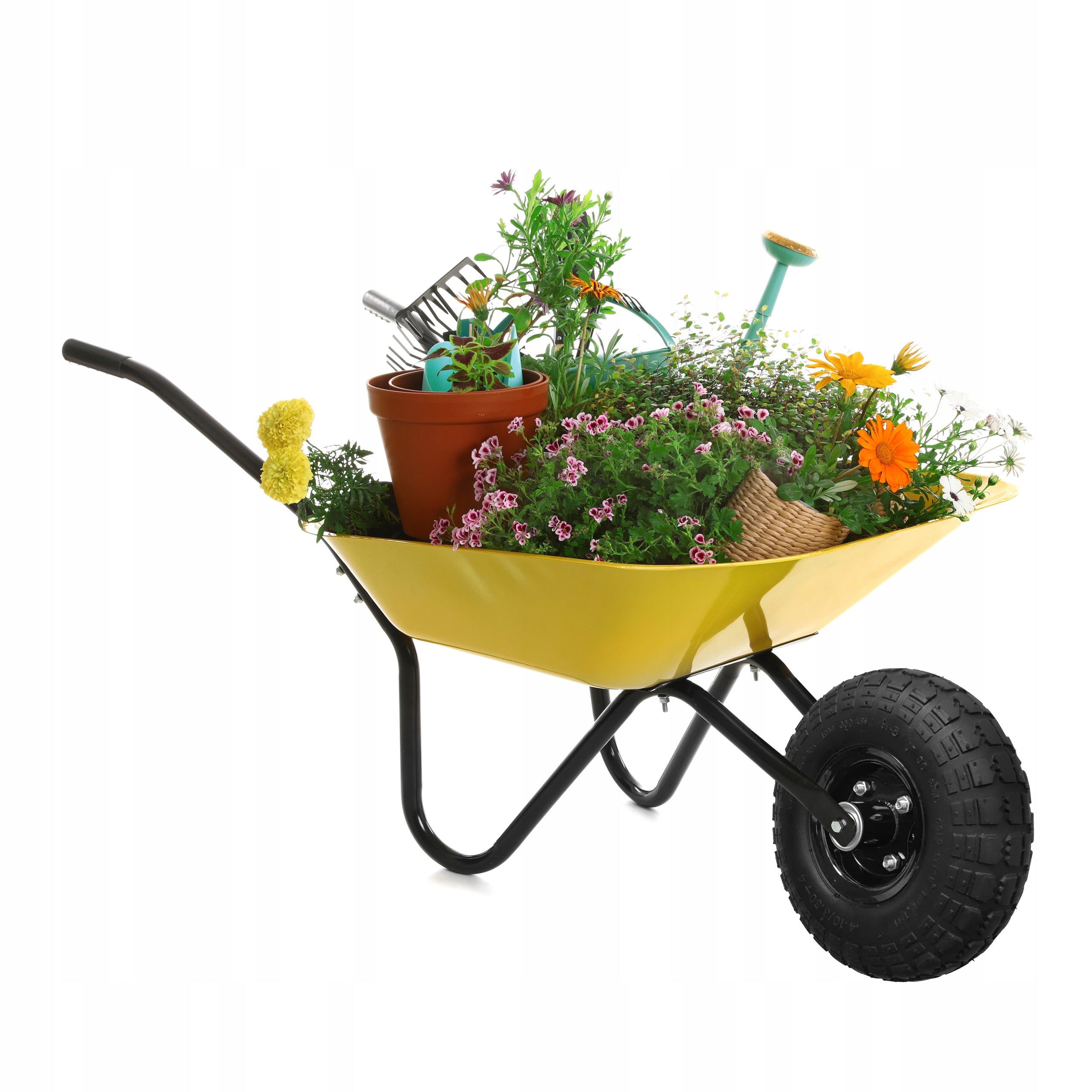 4x Wheelbarrow wheel for garden transport trolley auxiliary 280x82 16mm Manufacturer code 4_SIL950-WHEEL 4.10/3.50-4