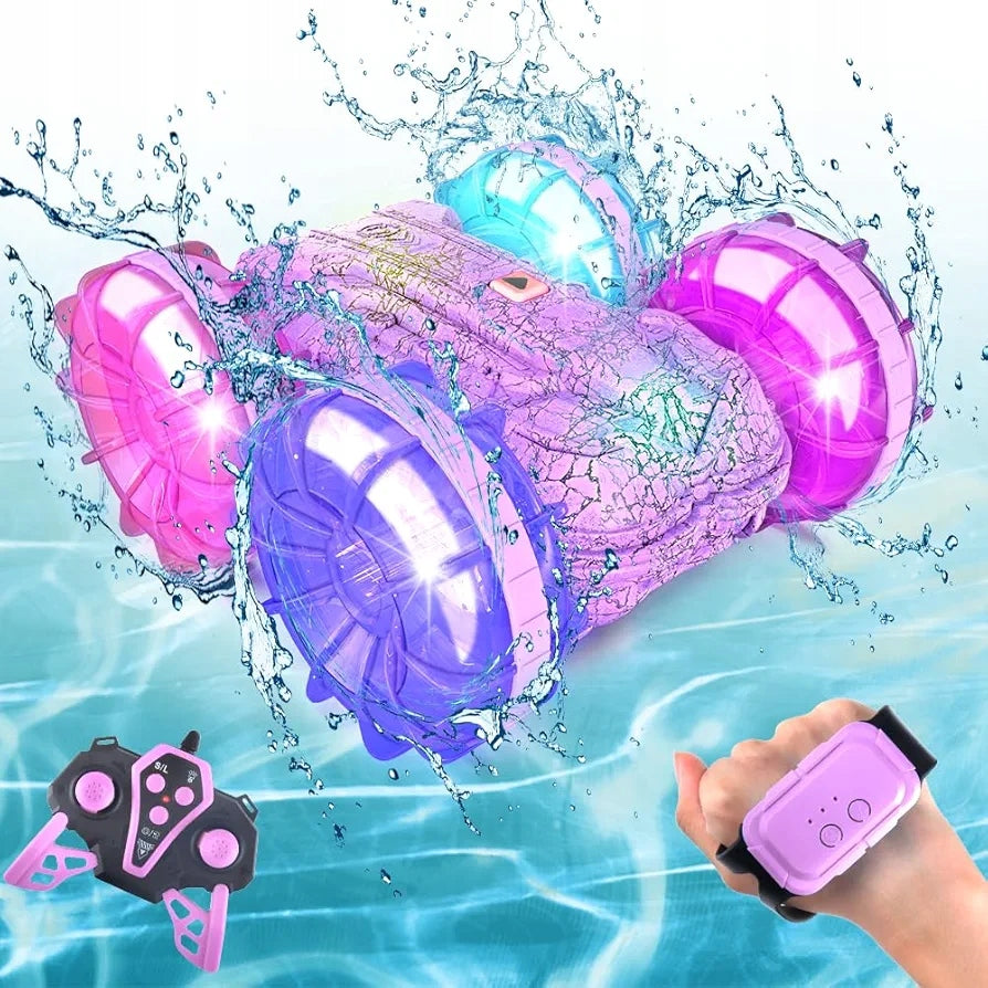 4x4 Amphibia Remote Controlled Car – Rides on Land and Water Pink