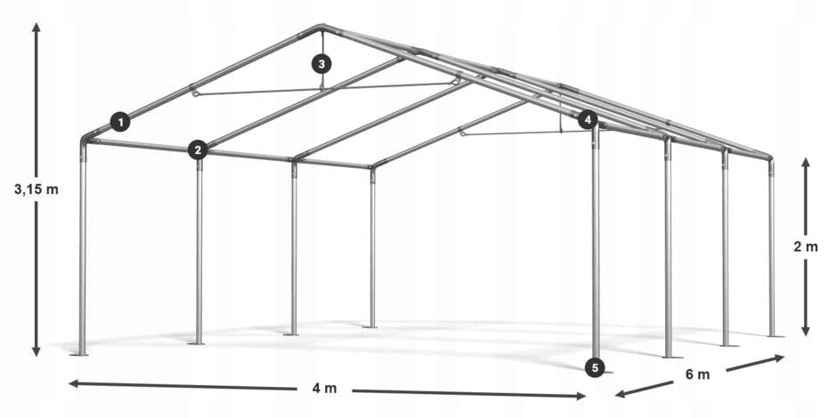 4x6 Tent Construction Garden Party Tent Packaging status original