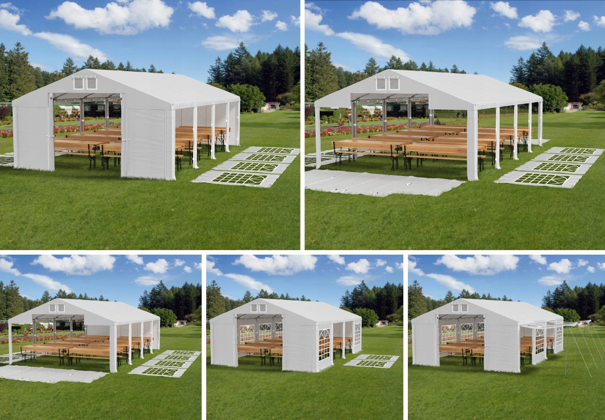 4x6m 2-3,15m Garden Event Tent Pavilion - VARIOUS COLORS Number of side walls 6 walls