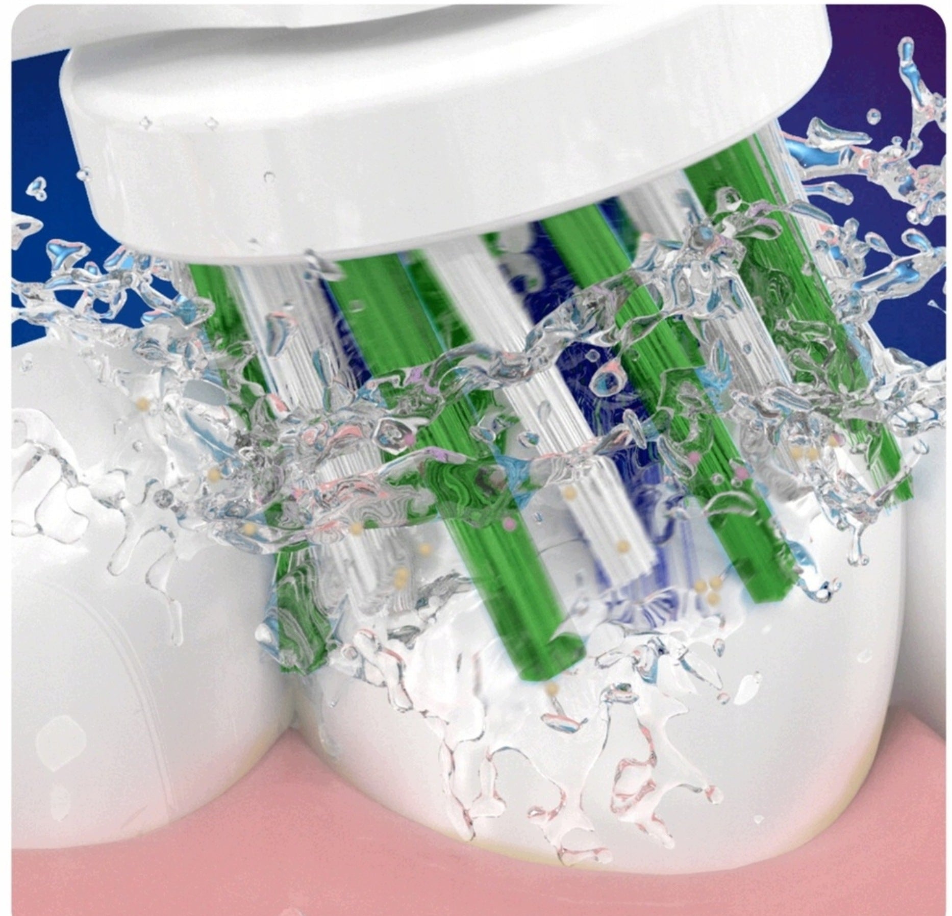 4xElectric Toothbrush Tips Oral-B Braun EB50 Cross Action White Manufacturer code 986074