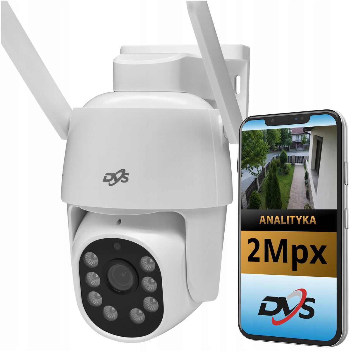 4xZoom 2Mpx FullHD Wireless WiFi Camera Outdoor IR LED DVS