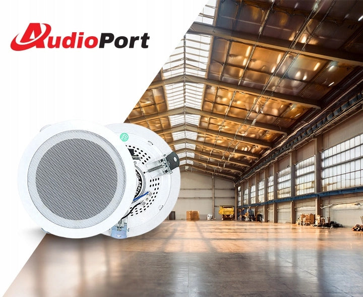 5'' 6W/100V Ceiling Speaker Sound System For Restaurant Bedroom Gym Packaging status original