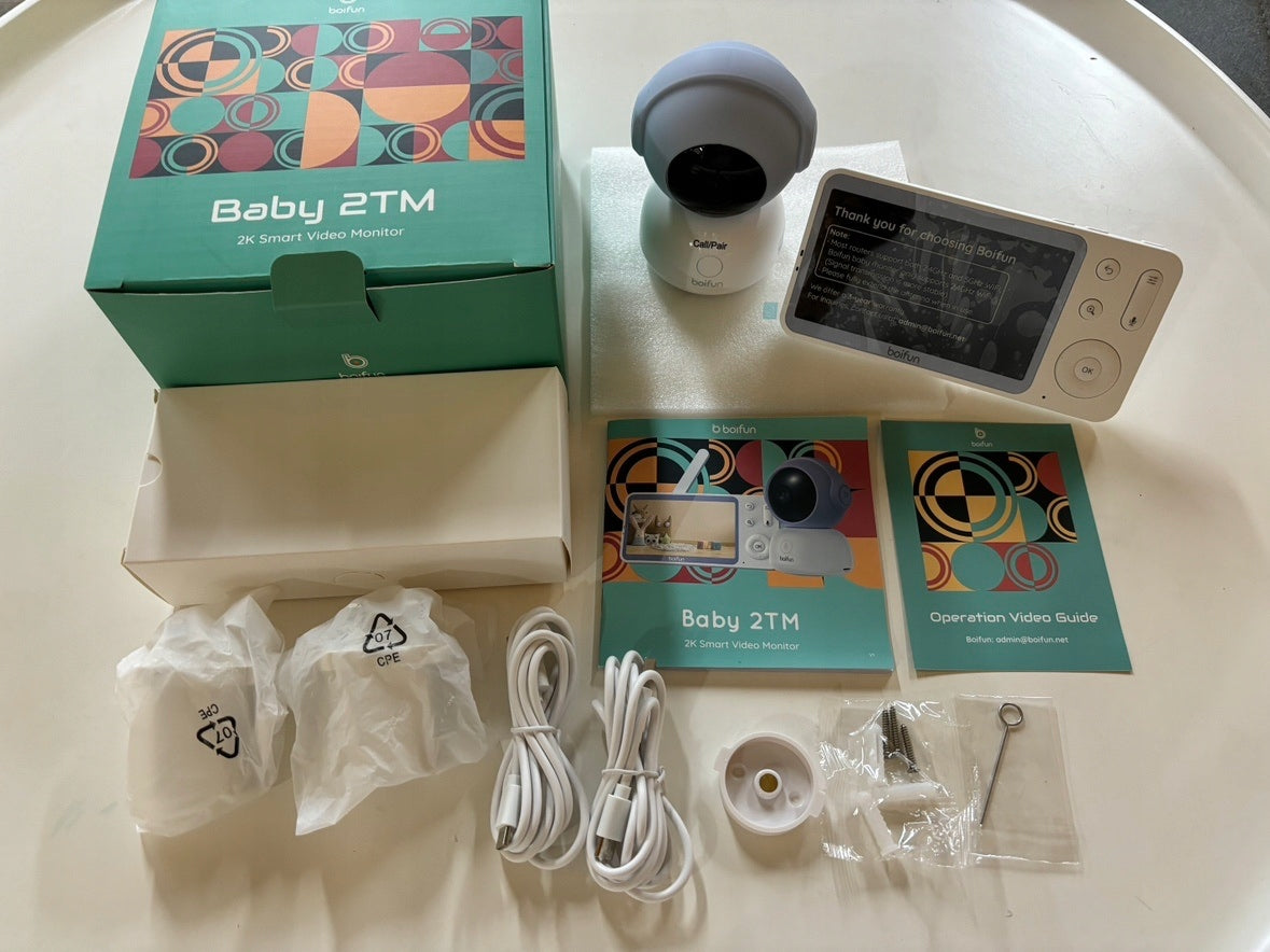 5" Baby Monitor with Camera and PTZ Feeding Remind App Packaging status original