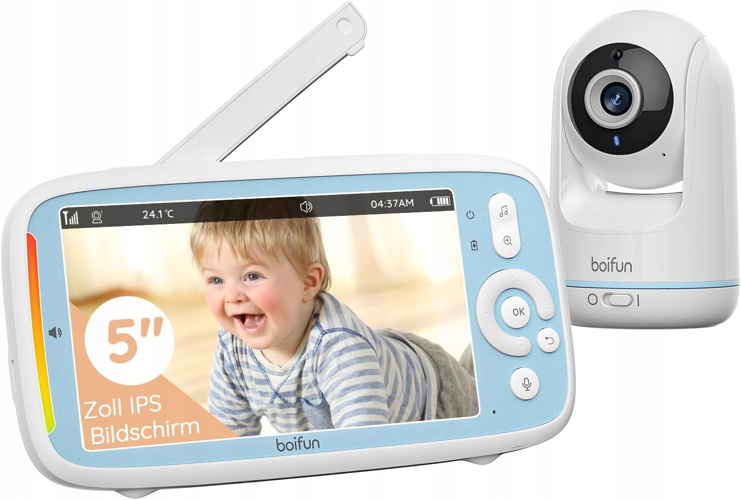 5" Baby Monitor with Camera and Sound Electronic Baby Monitor Video Packaging status original