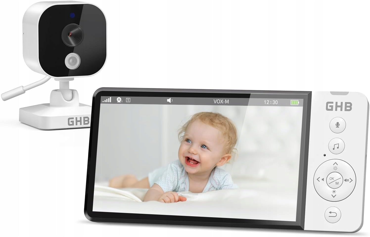 5 HD BABY MONITOR WITH VOX CAMERA LULLABIES AND TEMPERATURE SENSOR