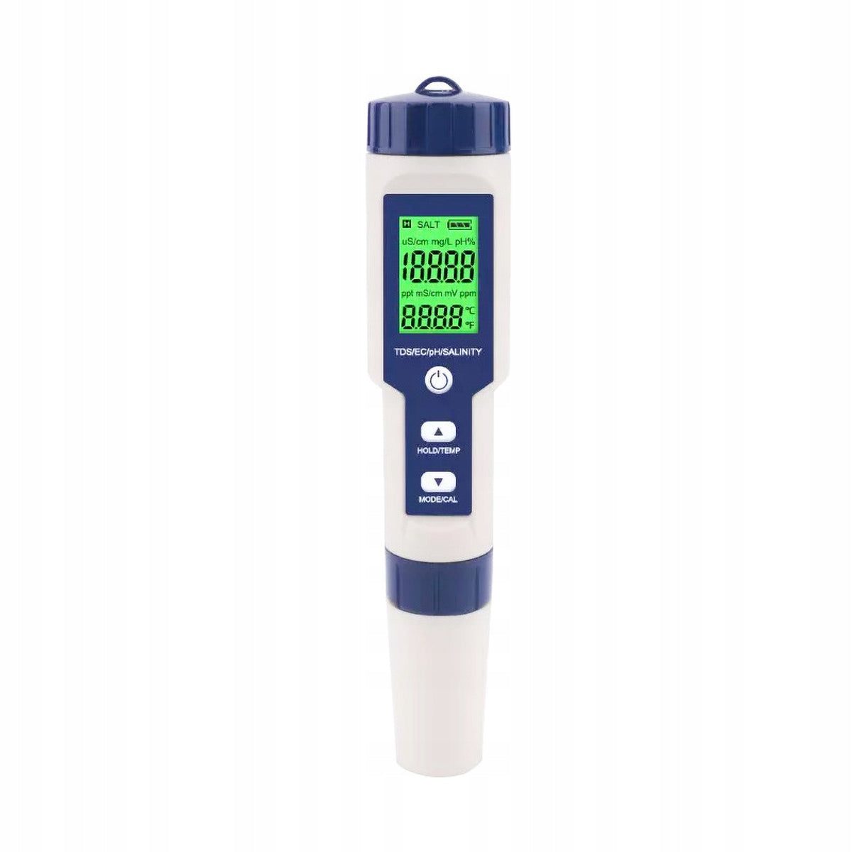 5 IN 1 TDS/EC/PH/SALT METER, DIGITAL WATER QUALITY MONITOR Model 2eHDZ34