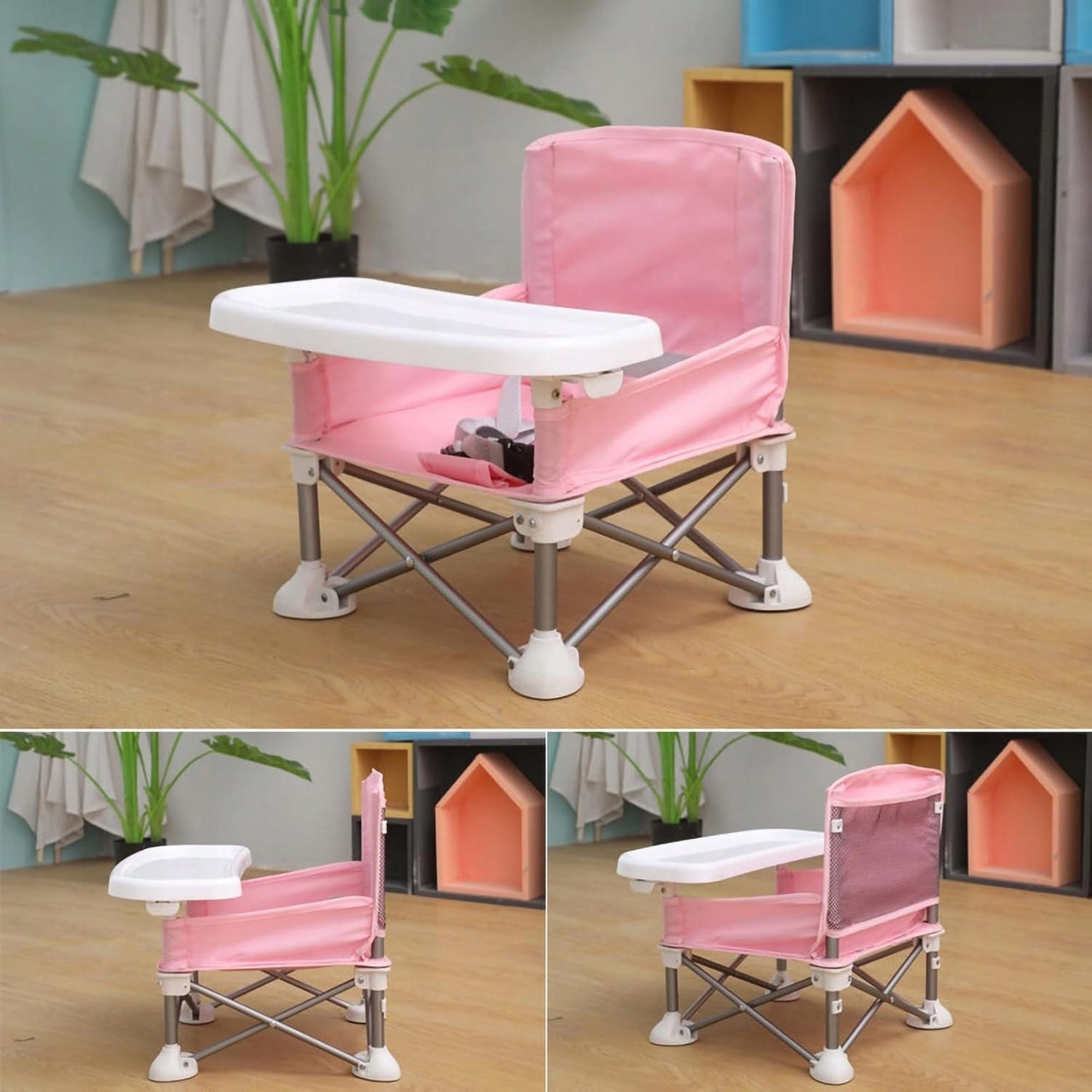 5-POINT FOLDING HIGH CHAIR, COMPACT AND PORTABLE, PINK Manufacturer code 3831127612625