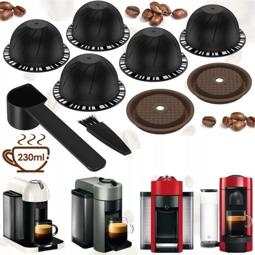 5 pcs Reusable Vertuo Capsules for Nespresso Machine, Brand no brand