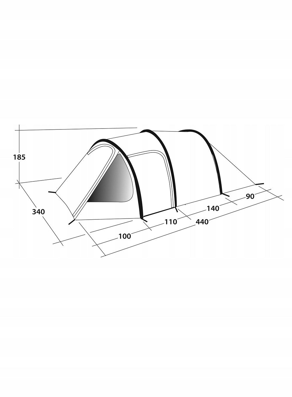 5-person tent Outwell Earth 5 - blue Brand Outwell