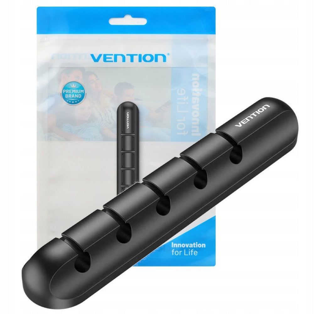 5-port cable organizer Vention black