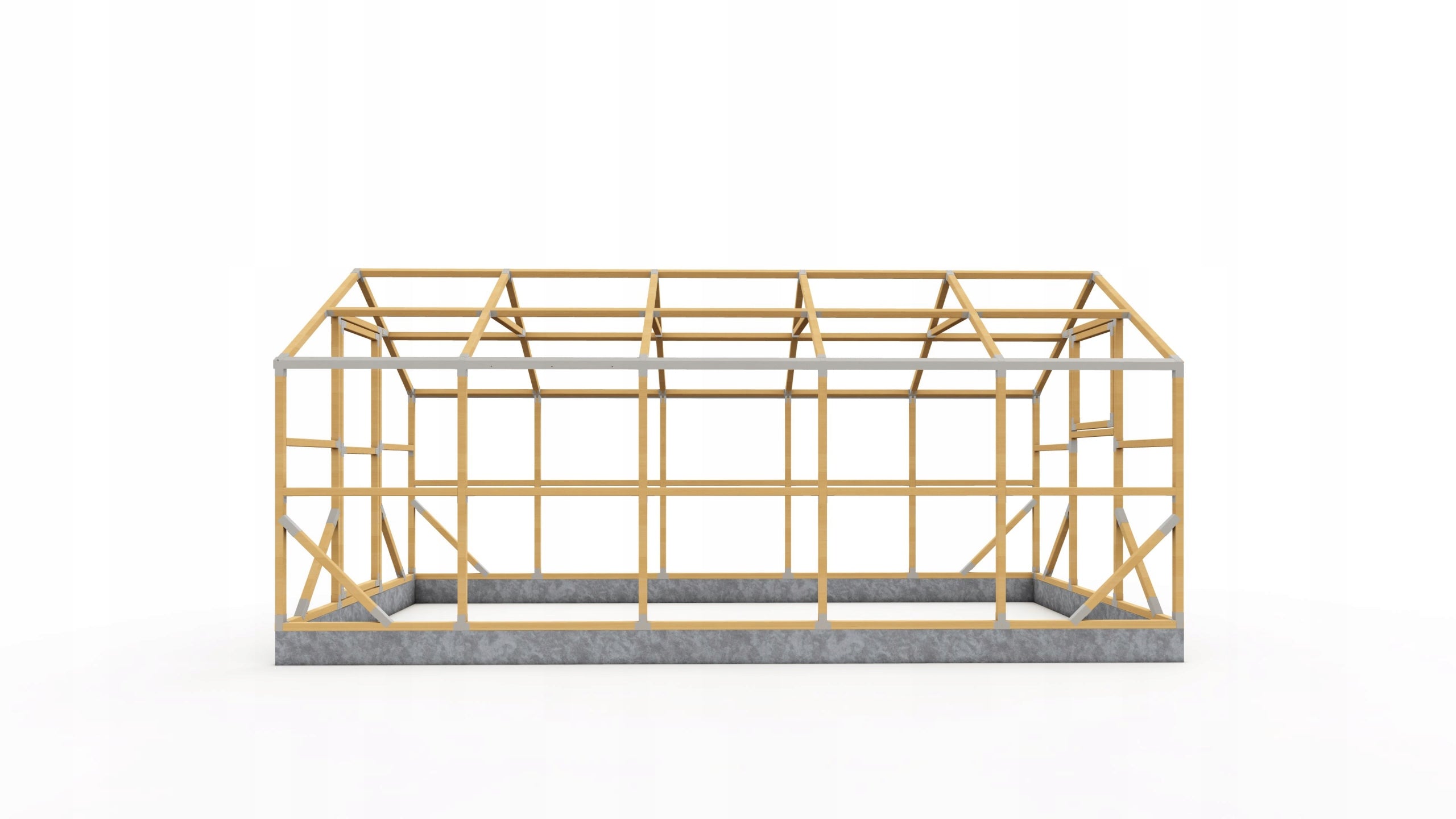 5 x 2,6m Ecological Wooden Impregnated Greenhouse Length 5 m