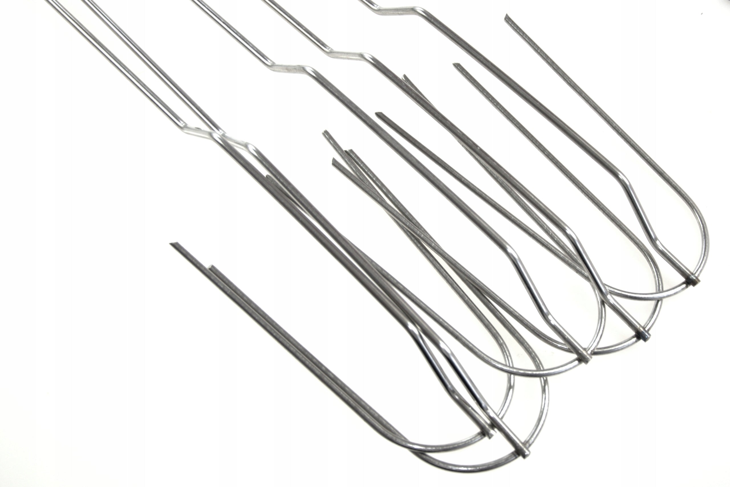 5 x FIRE PIT STICKS STAINLESS STEEL FORK STICK FOR FIRE SAUSAGE FORKS Length 100 cm