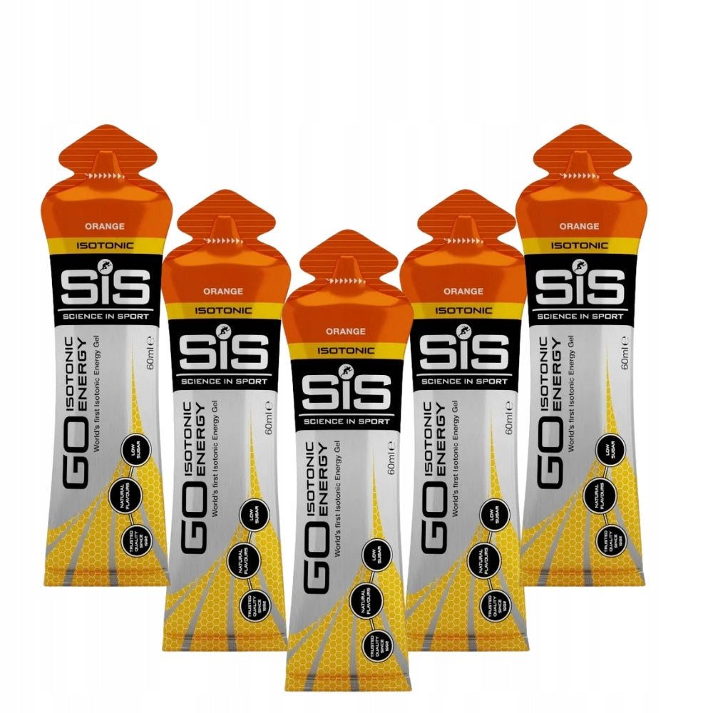 5 x SIS GO ISOTONIC – ISOTONIC GEL 60 ML, IMMEDIATE DOSE OF ENERGY Expiration date at least six months from the date of purchase